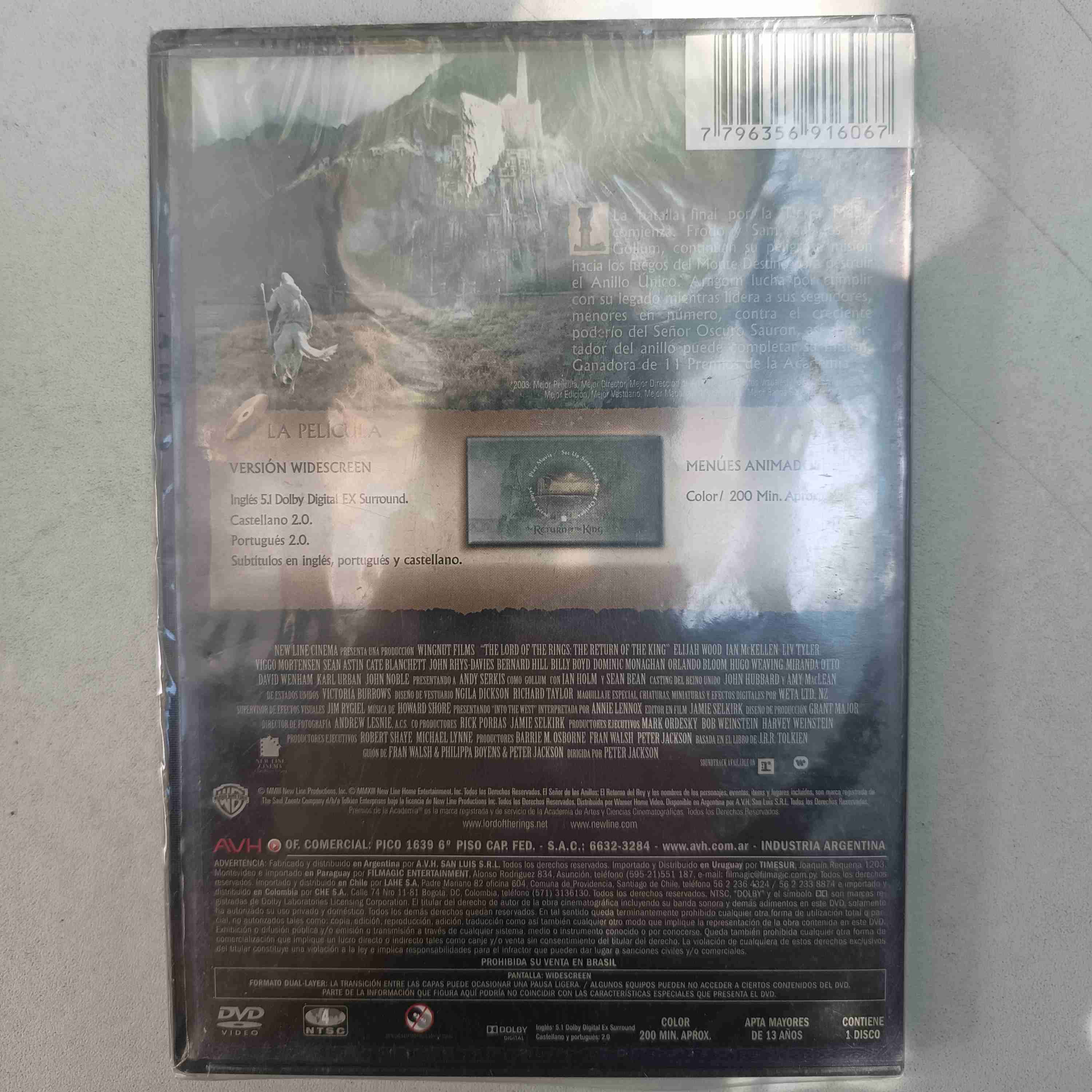 DVD El Señor de los Anillos: El Retorno del Rey - miniatura 3