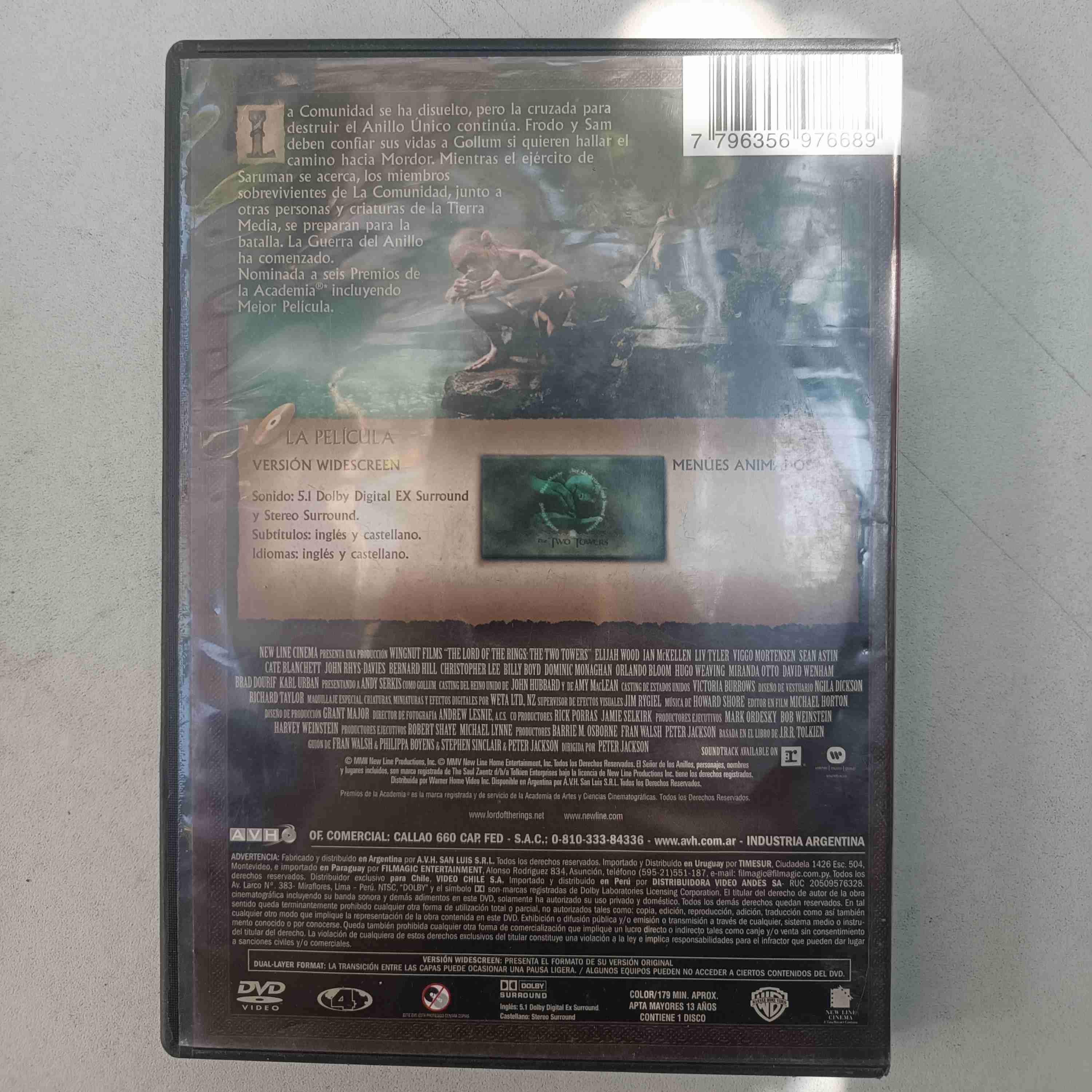 DVD El Señor de los Anillos: Dos Torres - miniatura 3
