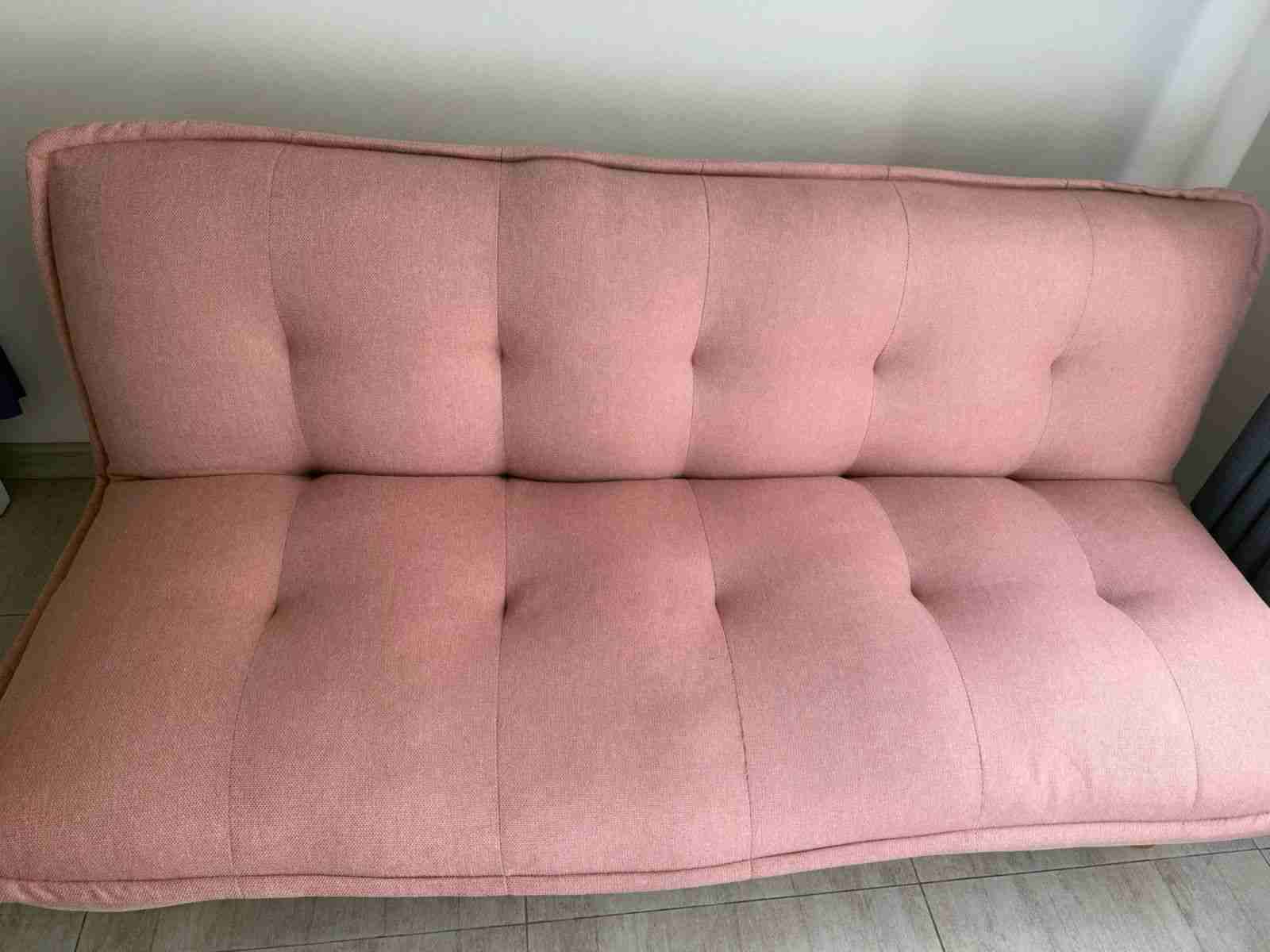 Sofá cama rosado - miniatura 3