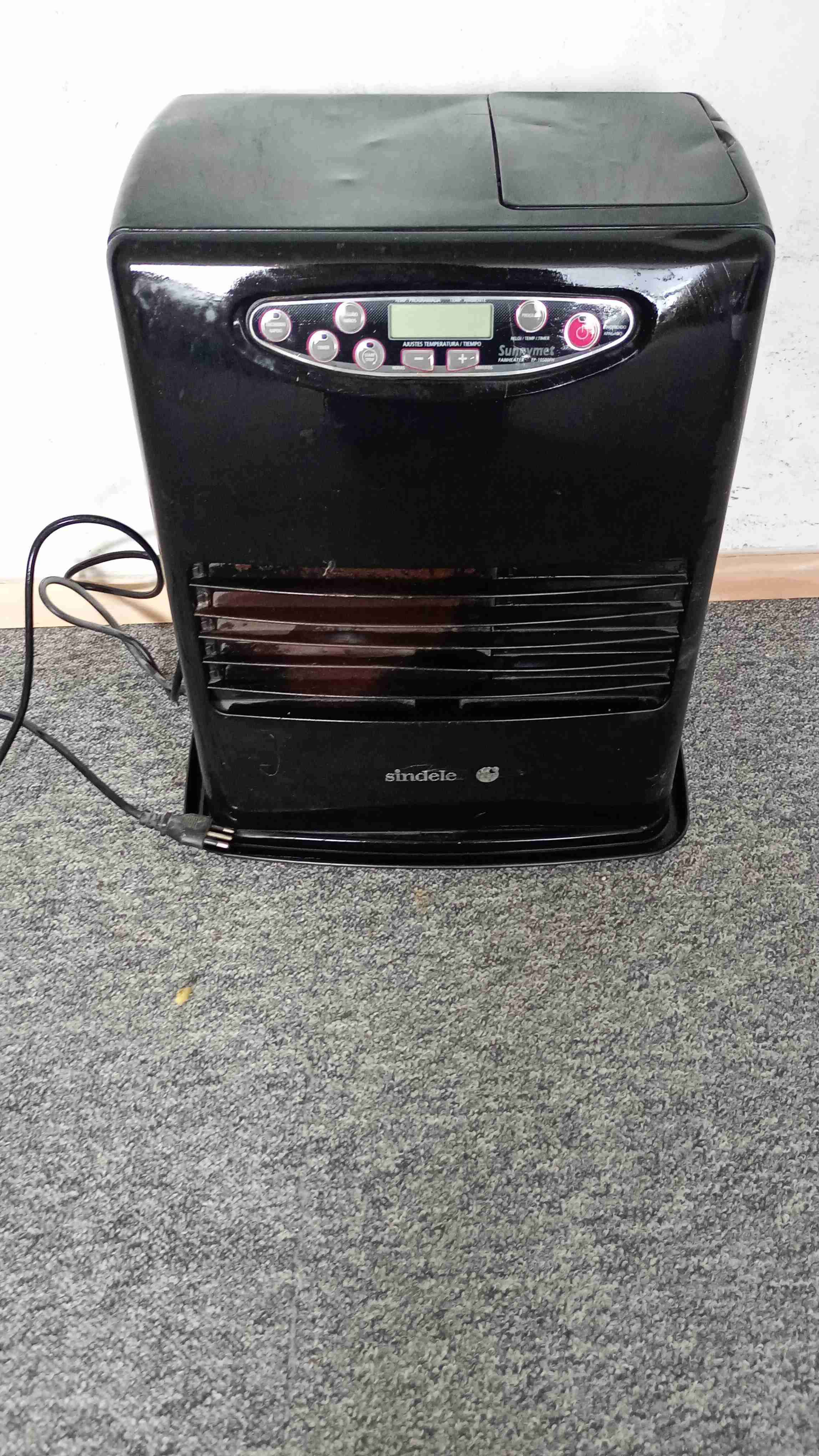 Calefactor eléctrico portátil negro - miniatura 3