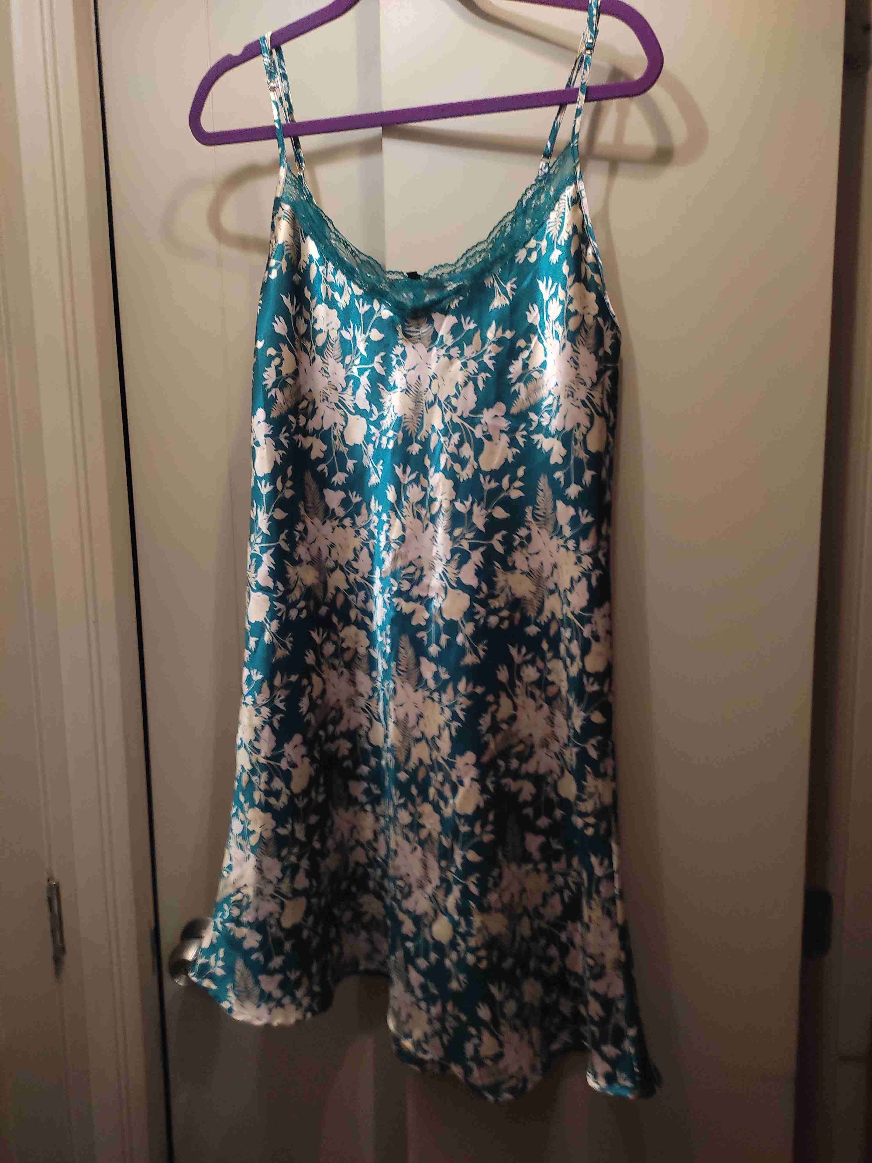 Camisón seda estampado floral