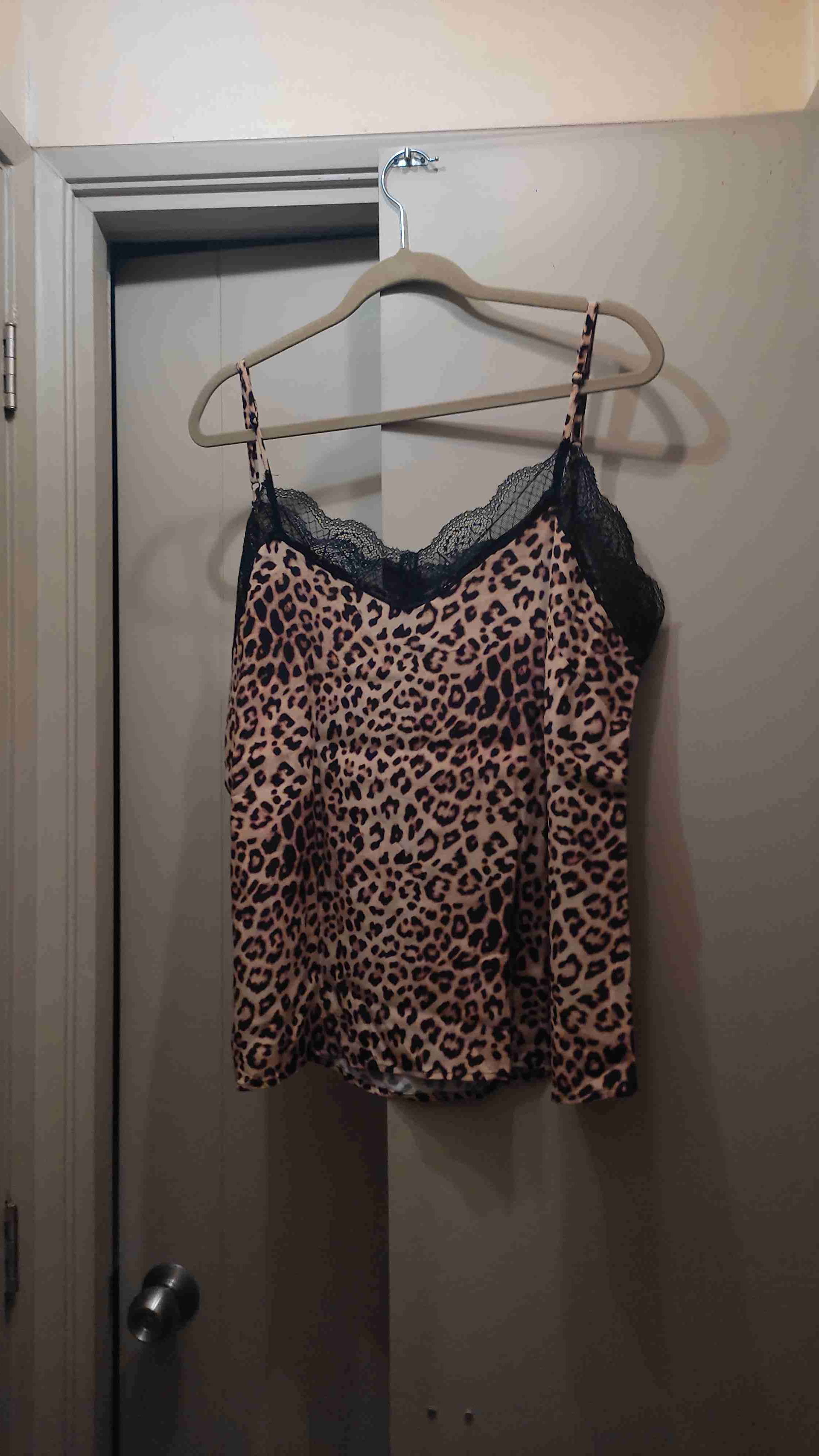 Camiseta leopardo encaje mujer