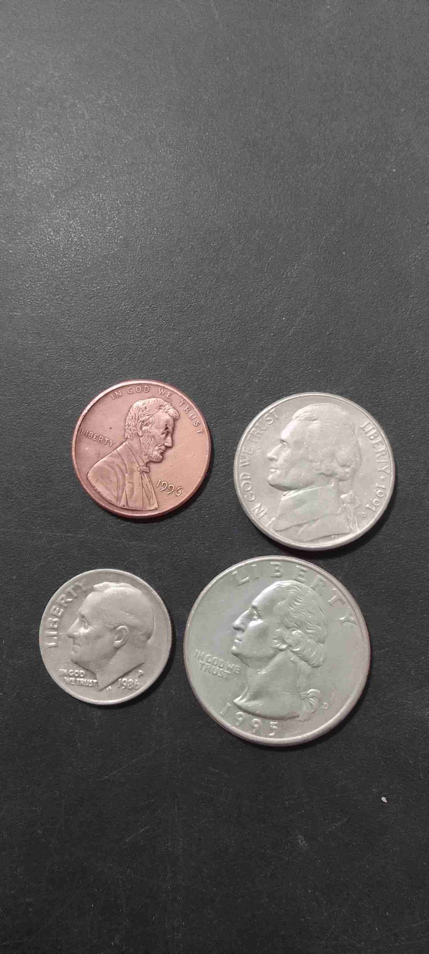 Monedas estadounidenses antiguas