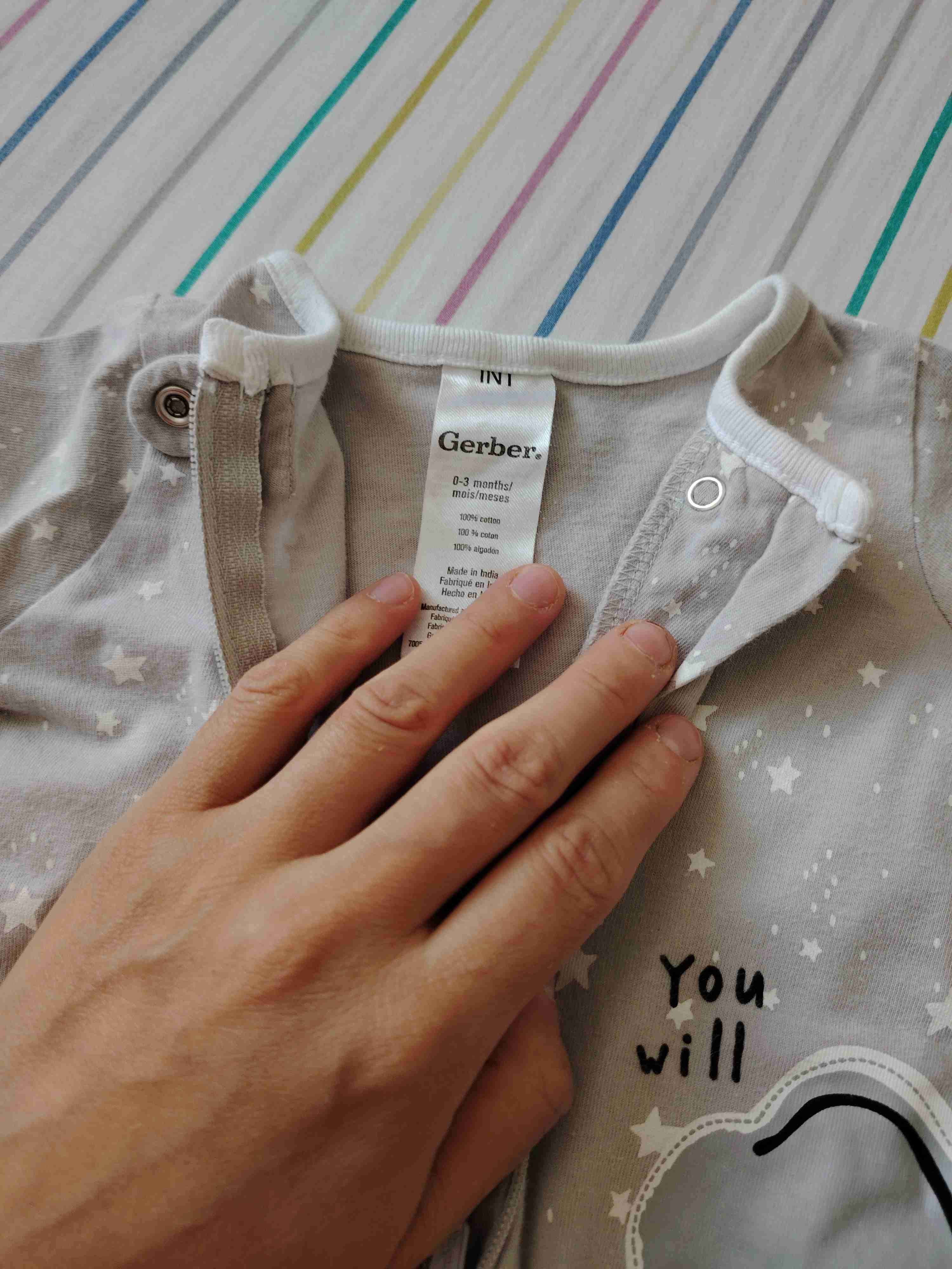 Enterito elefante color gris con estrellitas - miniatura 2