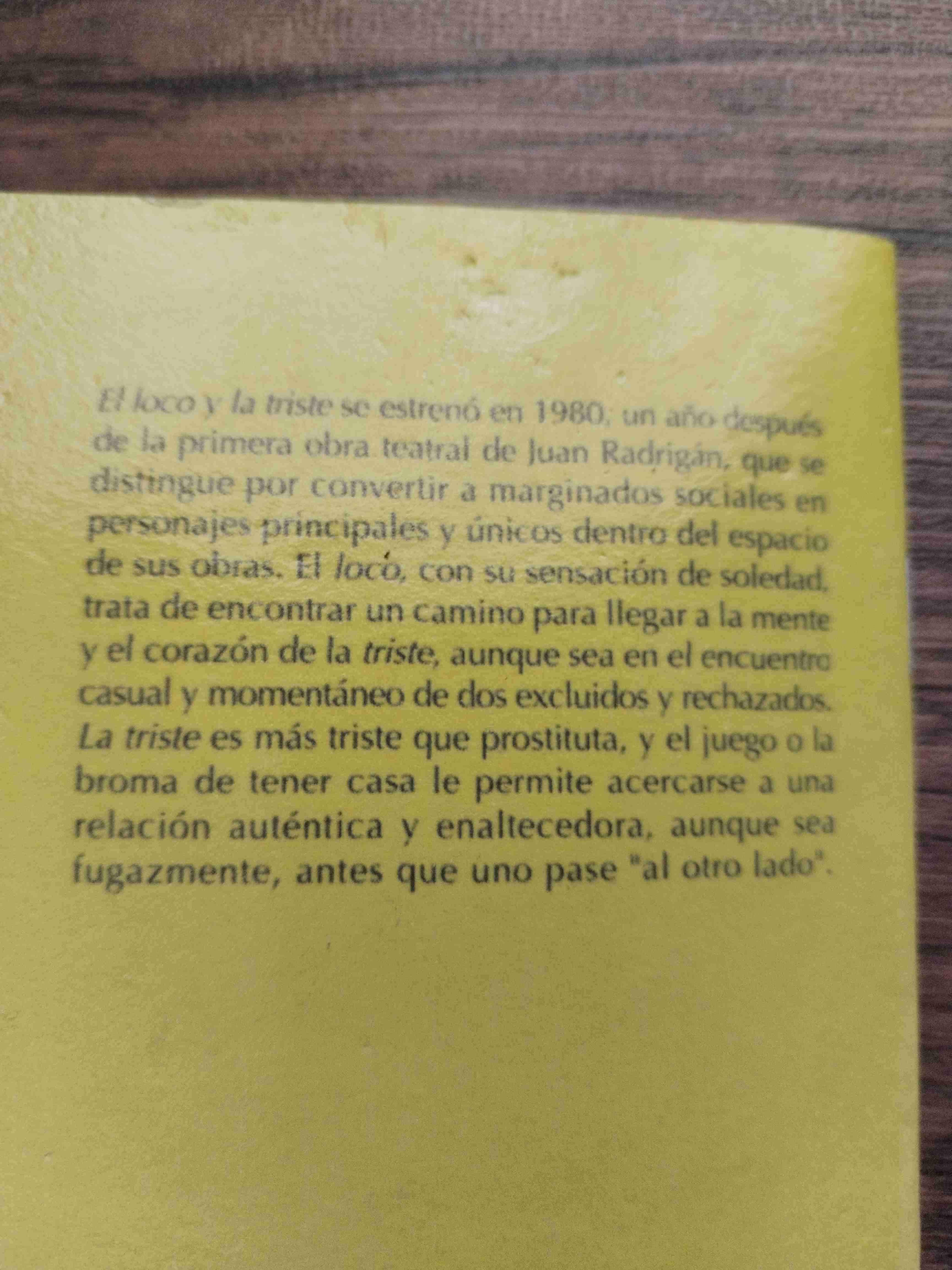 Libro 'El loco y la triste' de Juan Radrigán - miniatura 2
