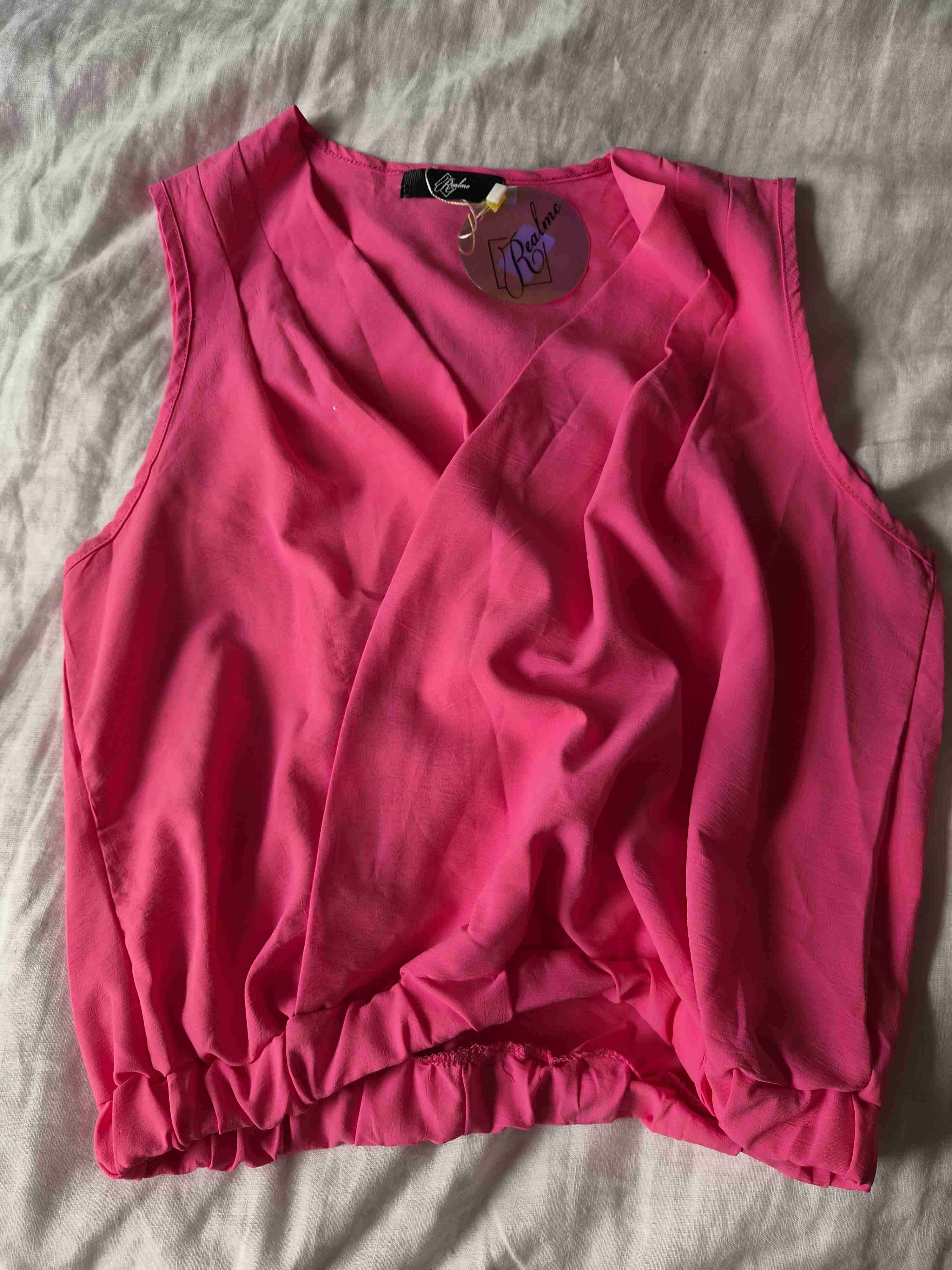 Blusa sin mangas fucsia