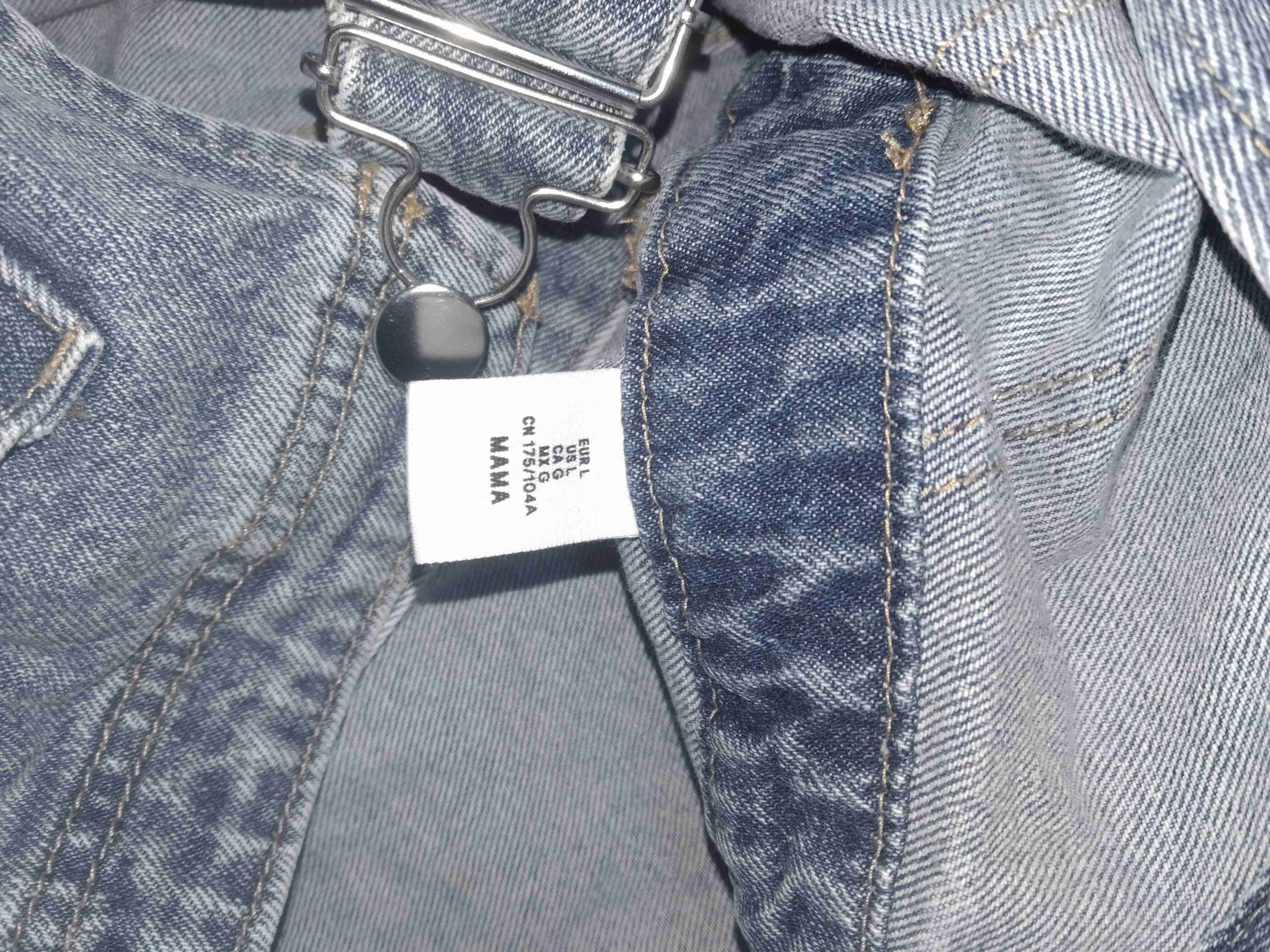 Jardinera corta de mezclilla prenatal - 3