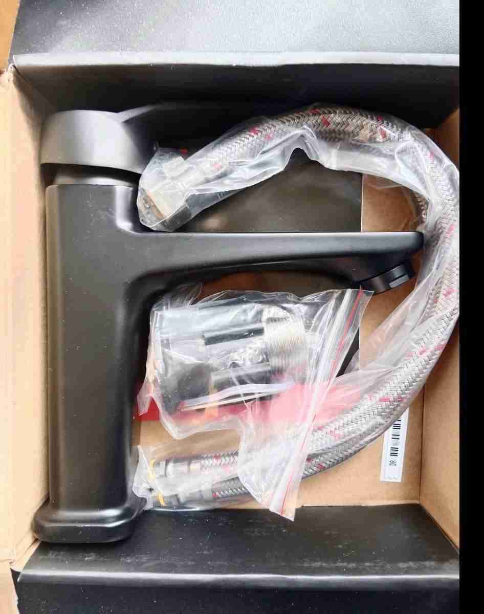 Monomando lavamanos negro mate - miniatura 2