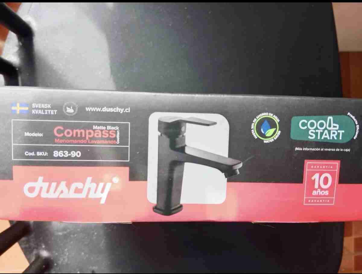 Monomando lavamanos negro mate - miniatura 3