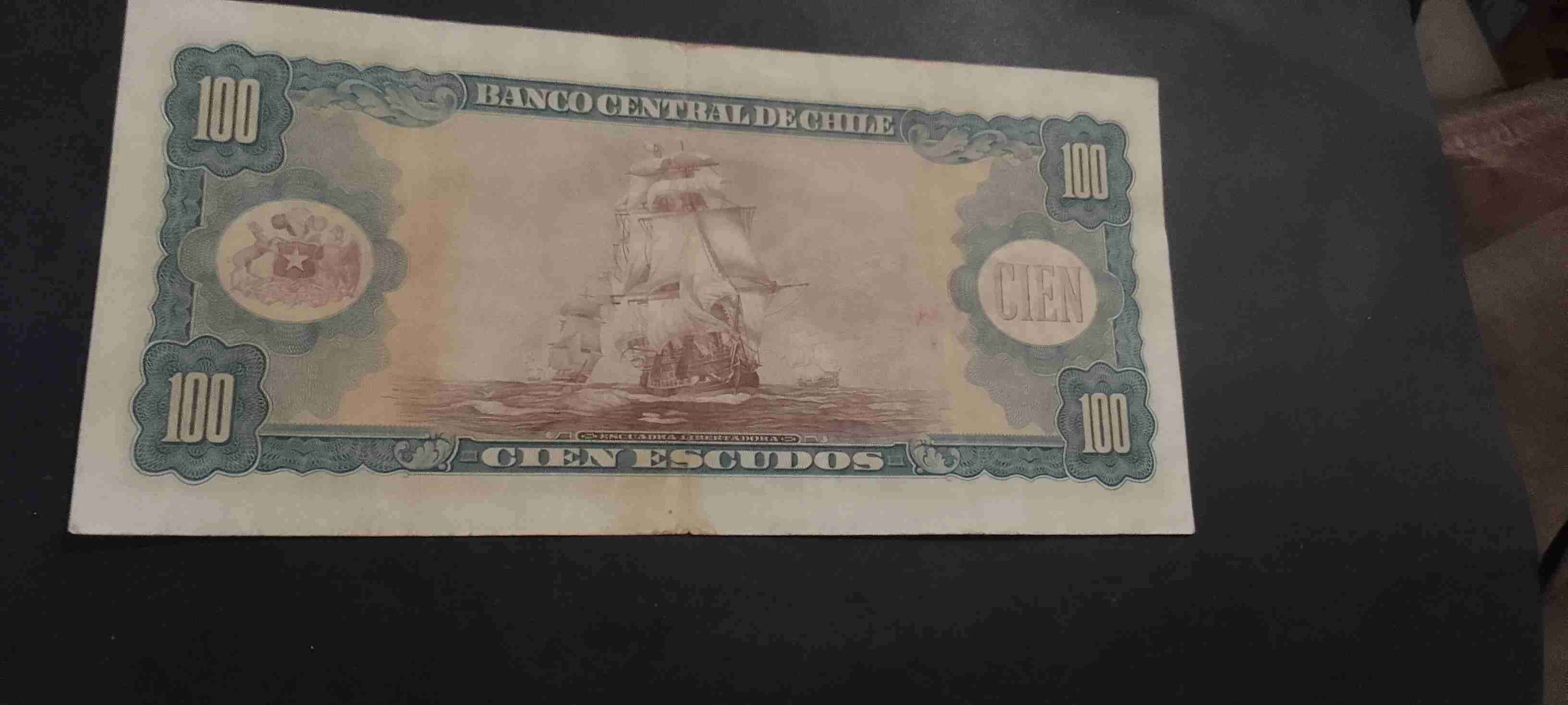 Billete de 100 escudos chileno - miniatura 2