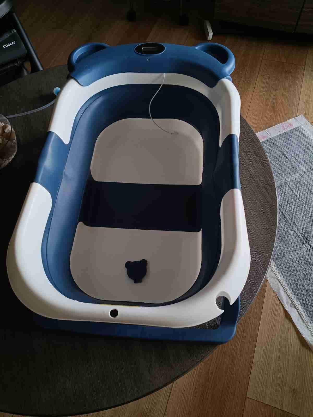 Tina de baño azul para bebé - 5