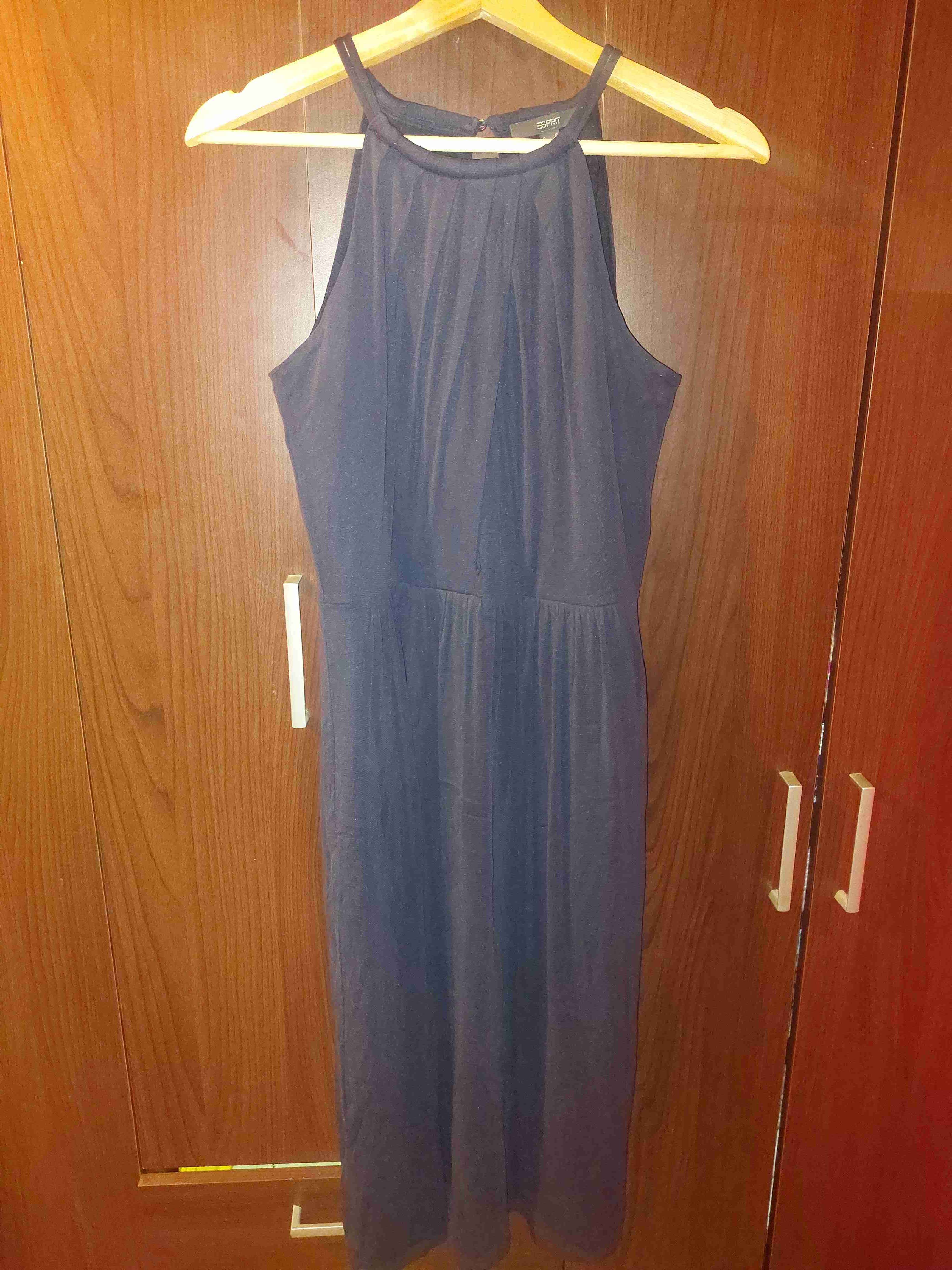 Vestido largo azul  marino - miniatura 4