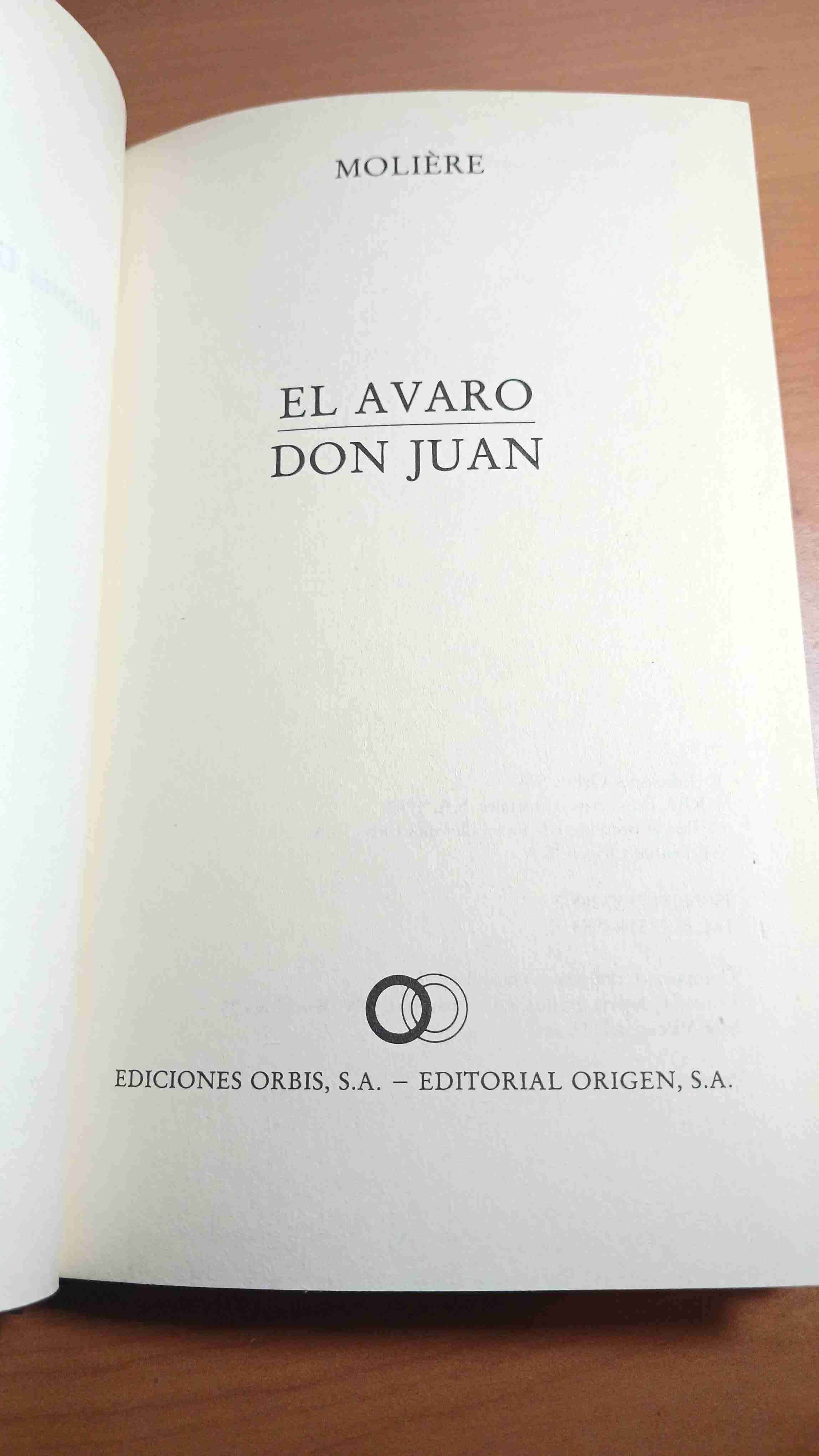 Libro 'El avaro' y 'Don Juan' de Molière - miniatura 2