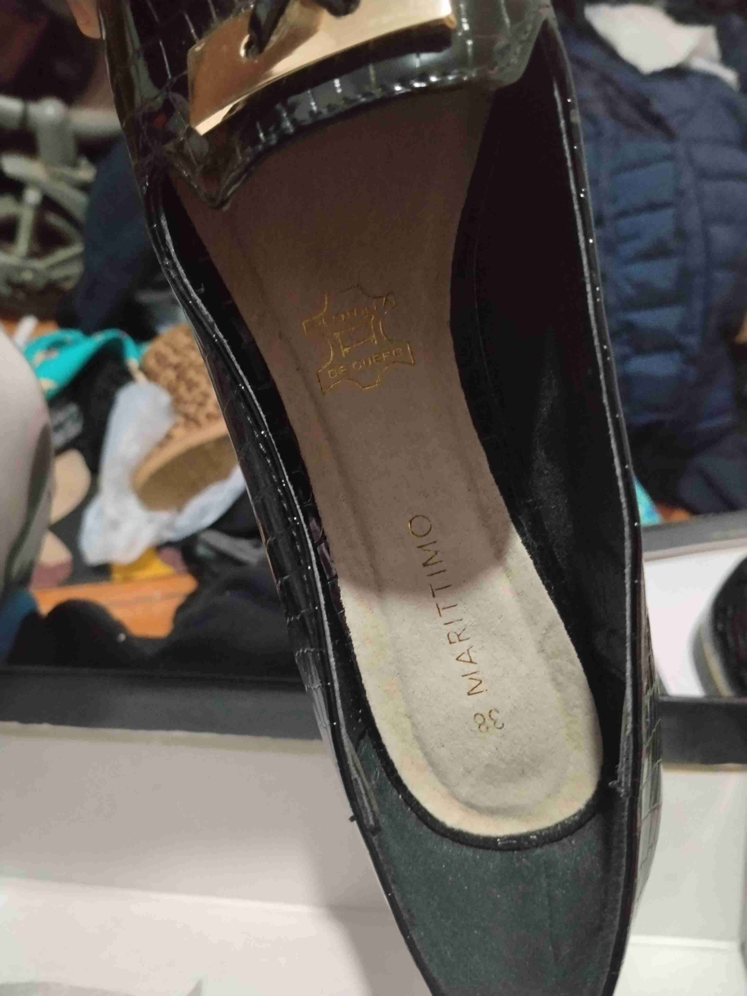 Zapatos de cuero negro Marttimo