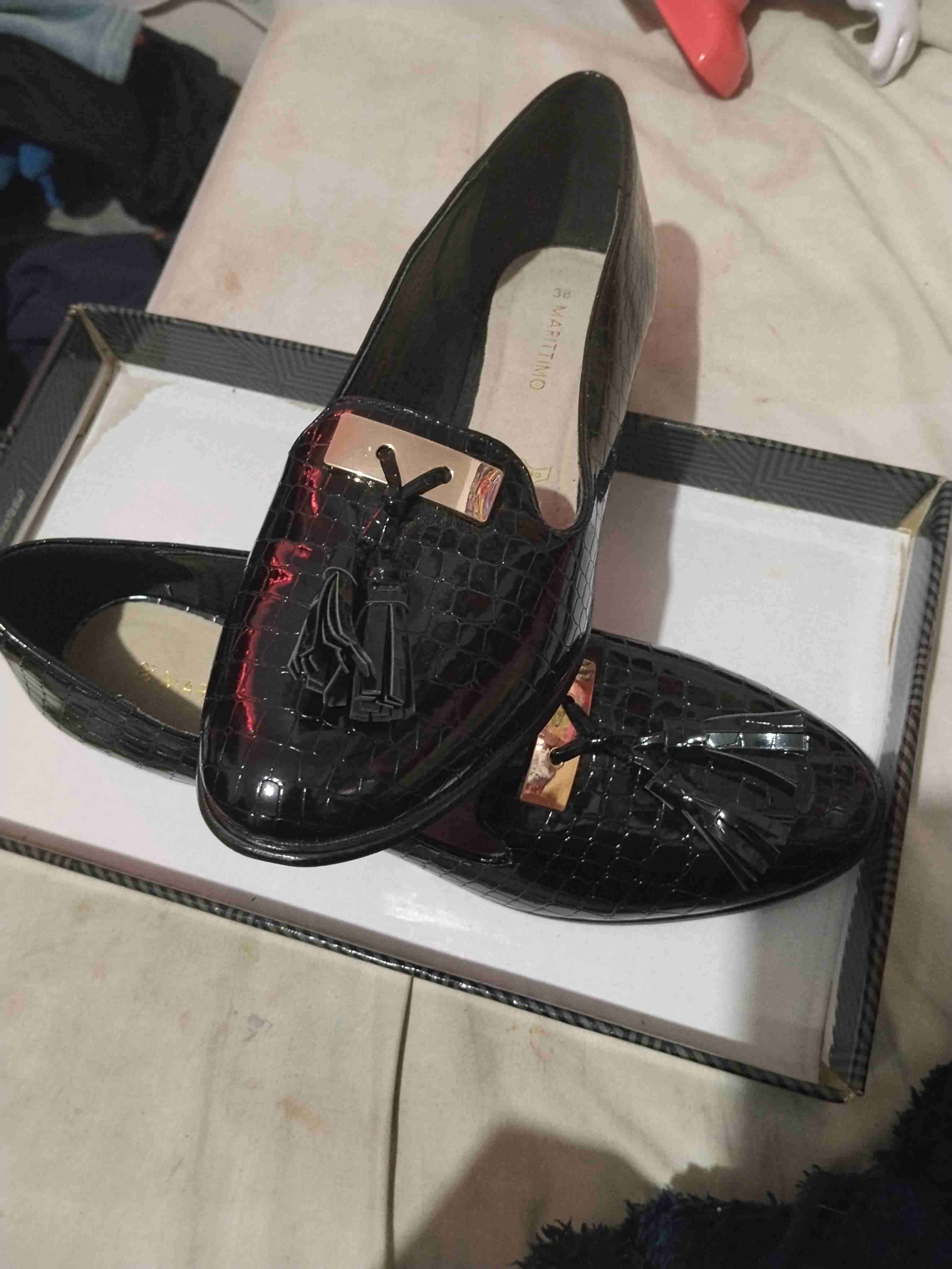 Zapatos de cuero negro Marttimo - miniatura 2