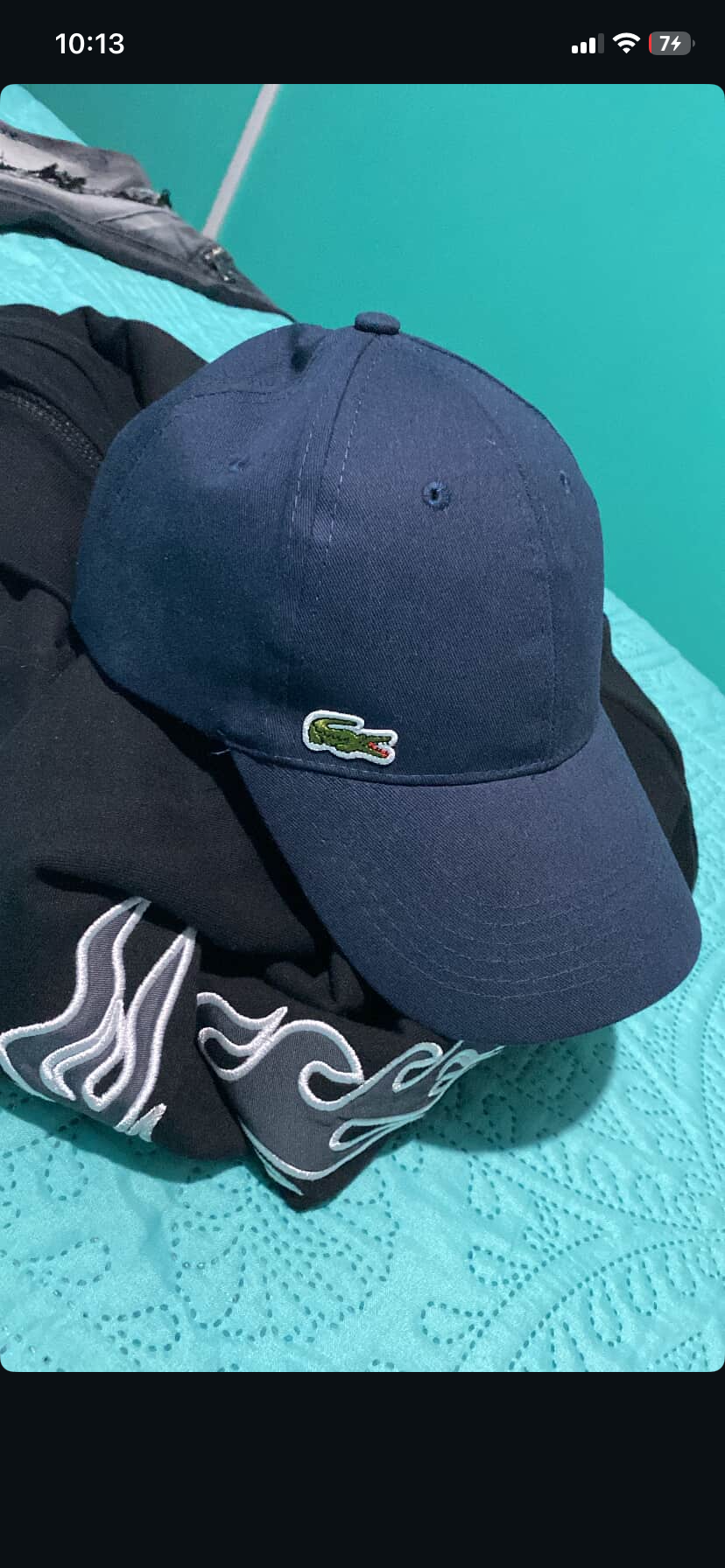 Gorra azul logo lacoste