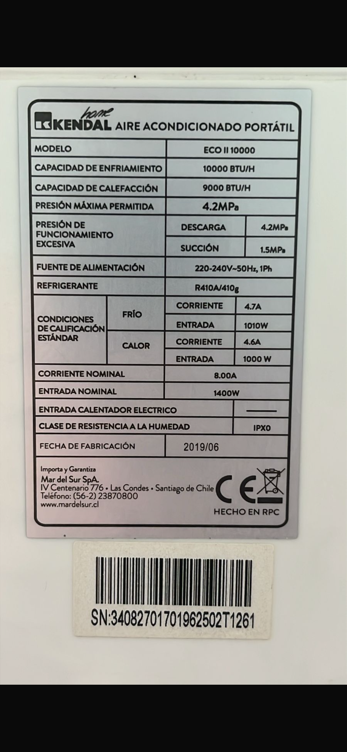 Aire acondicionado portátil Kendal - miniatura 3