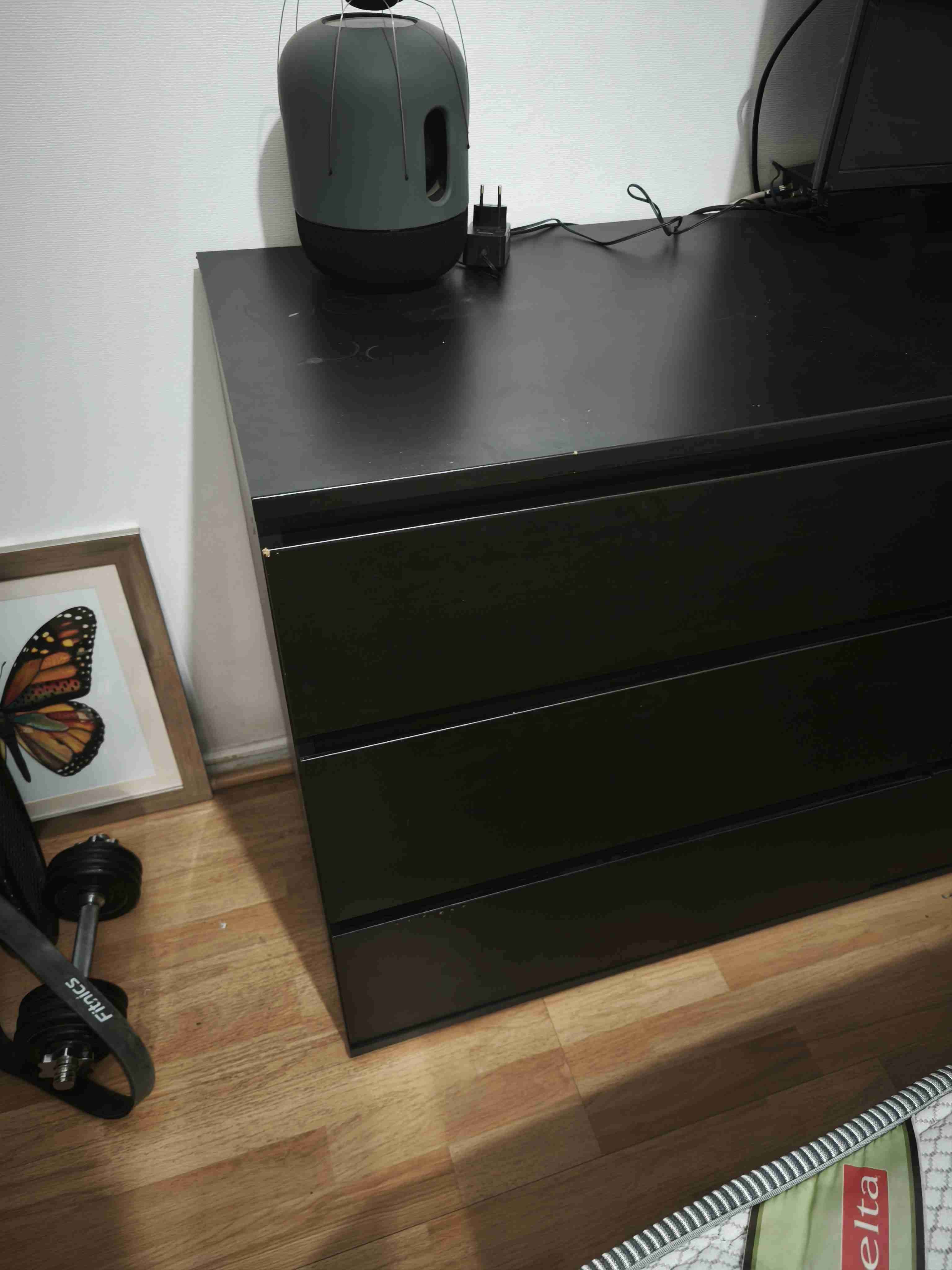 Cómoda IKEA MALM 6 cajones negra - miniatura 2