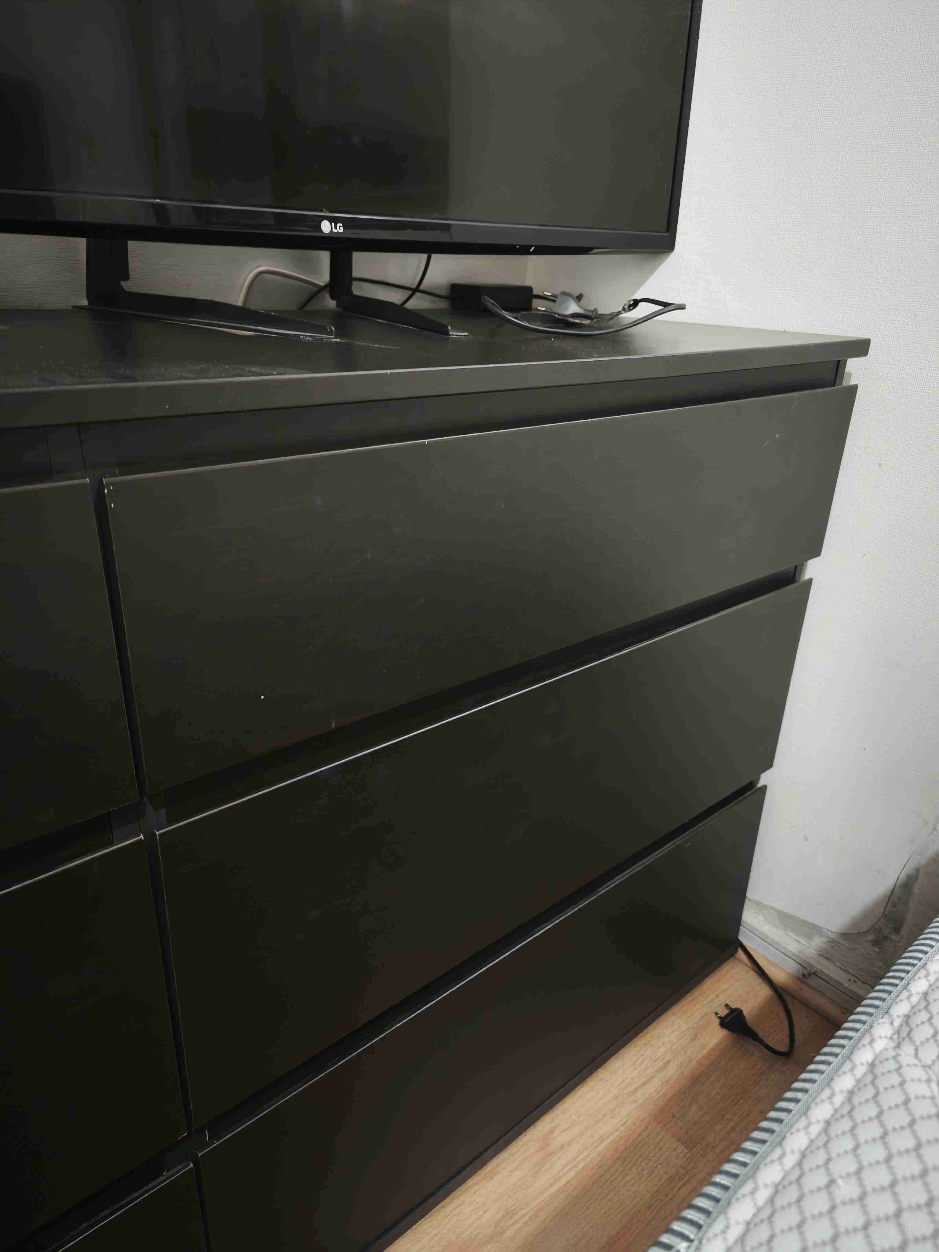 Cómoda IKEA MALM 6 cajones negra - miniatura 3