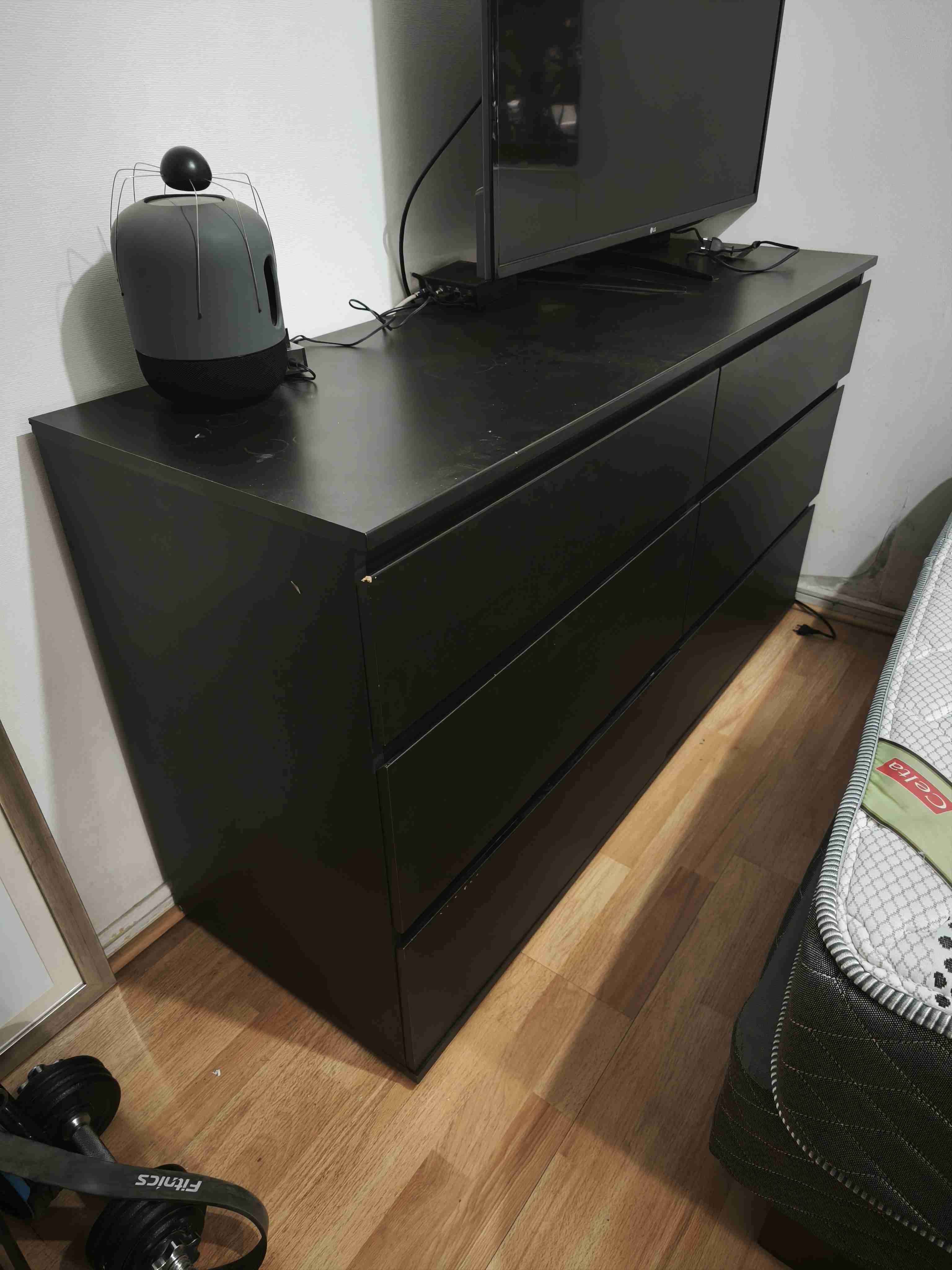 Cómoda IKEA MALM 6 cajones negra - miniatura 4