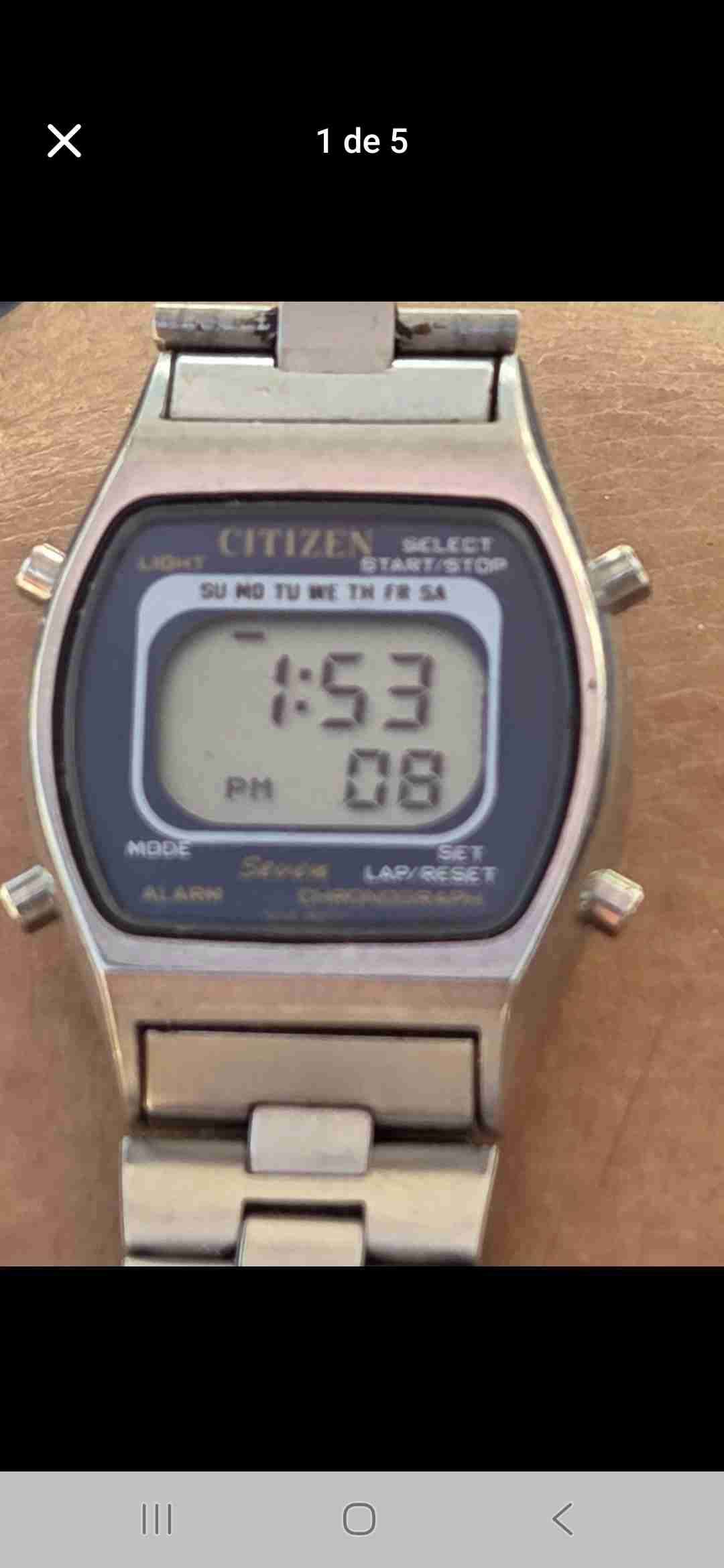 Reloj digital Citizen vintage