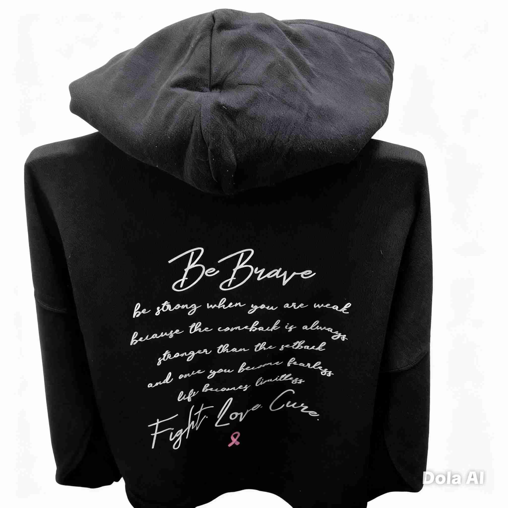 Polerón negro con capucha y logo - miniatura 2