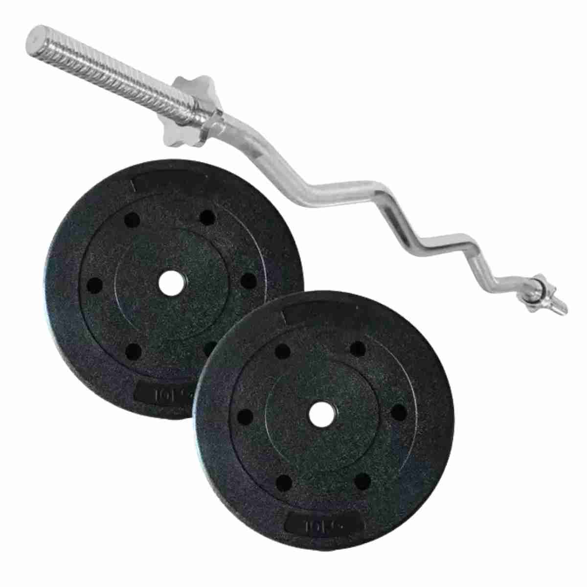 Barra Z con pesas 30 kg total