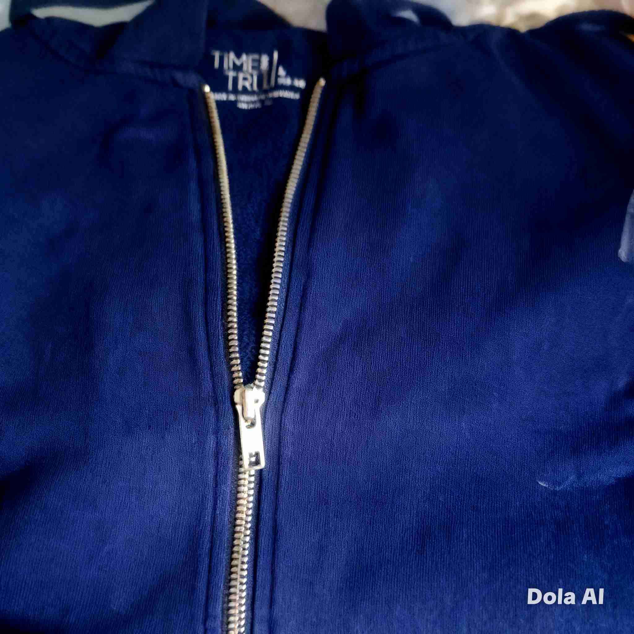 Polerón azul con cierre - miniatura 2