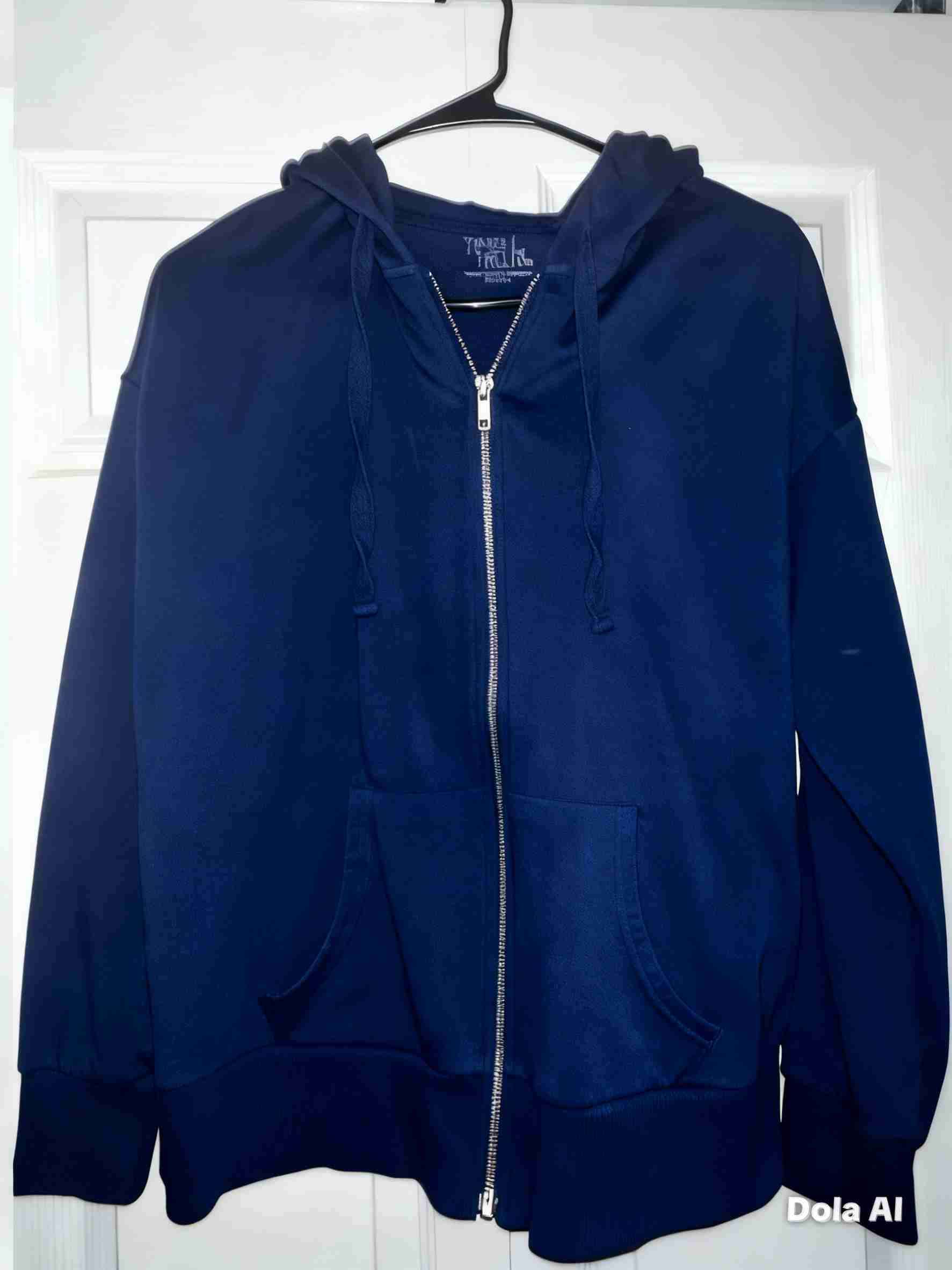 Polerón azul con cierre - miniatura 3