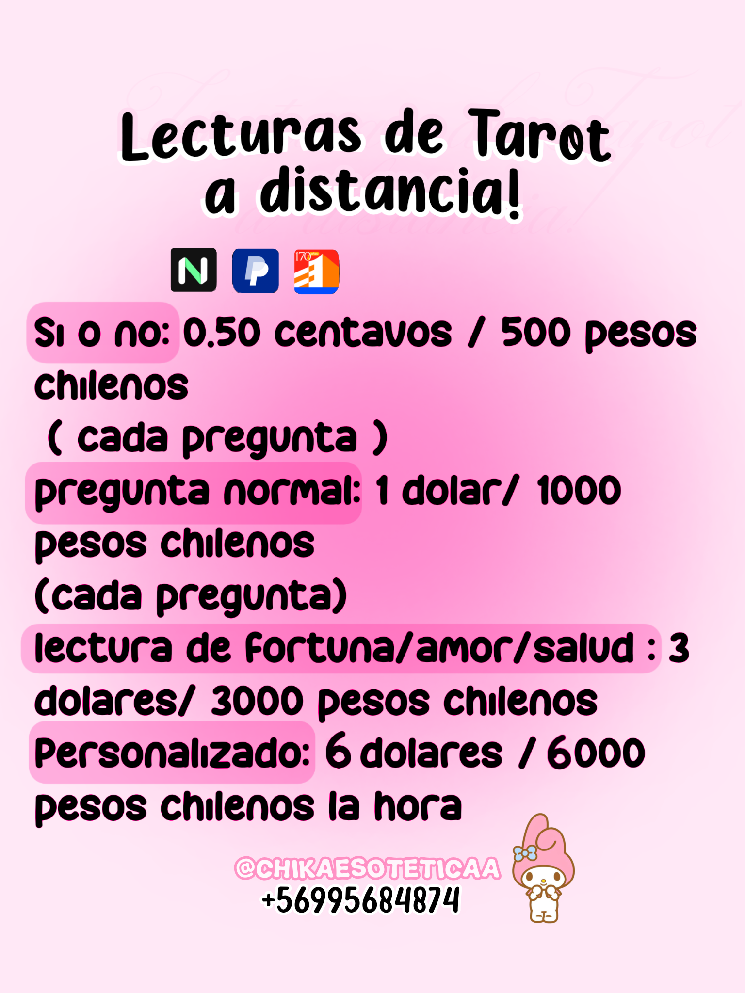 Servicio de tarot online!