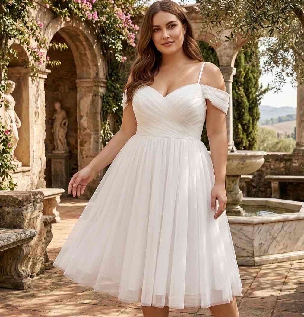 Vestido blanco de boda elegante