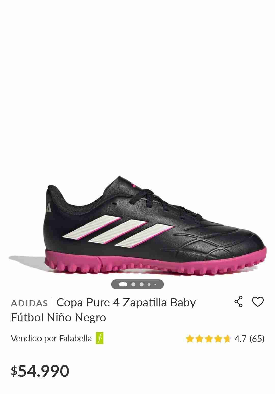 Zapatilla Fútbol Niño Negra