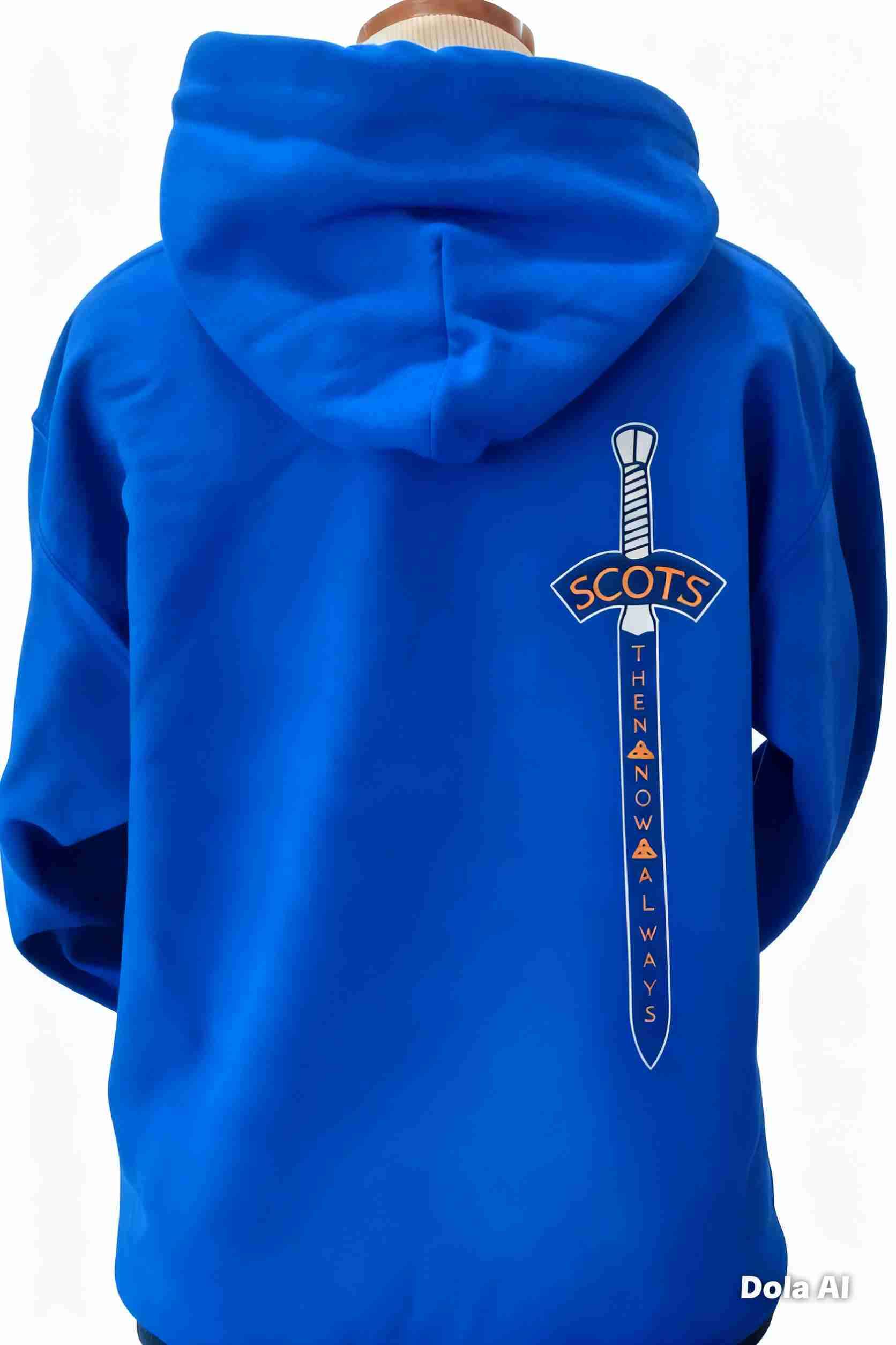 Polerón azul con capucha diseño gráfico - miniatura 2