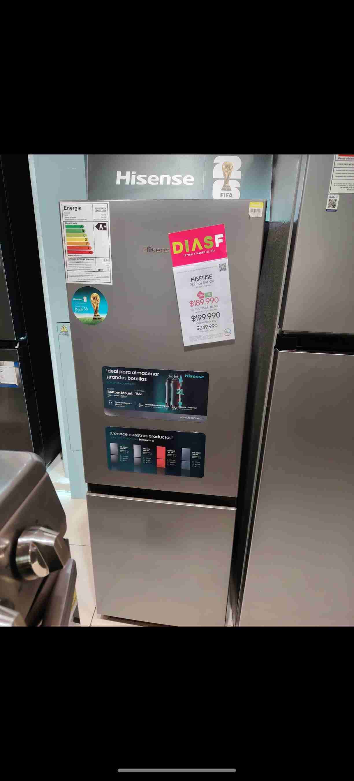 Refrigerador Hisense gris - miniatura 5