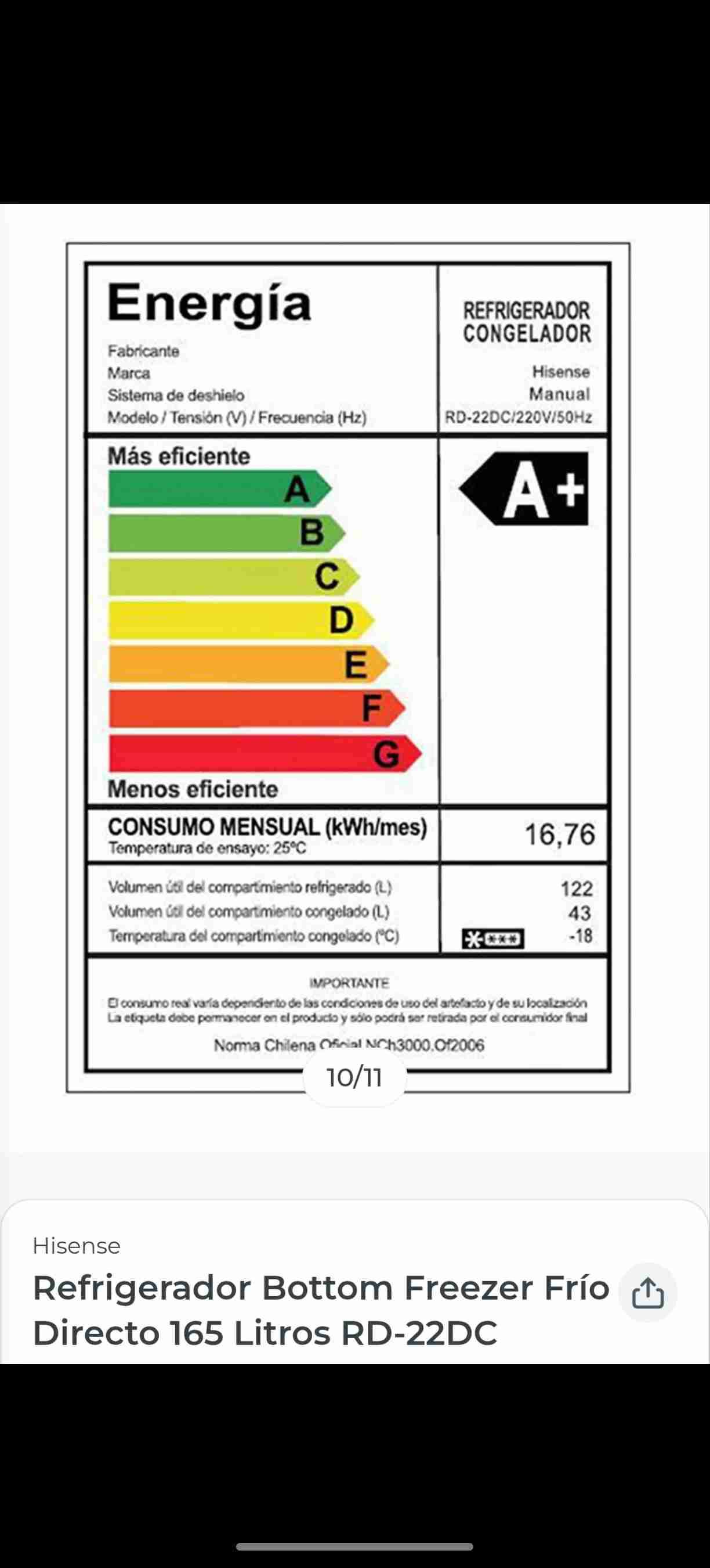 Refrigerador Hisense gris - miniatura 6