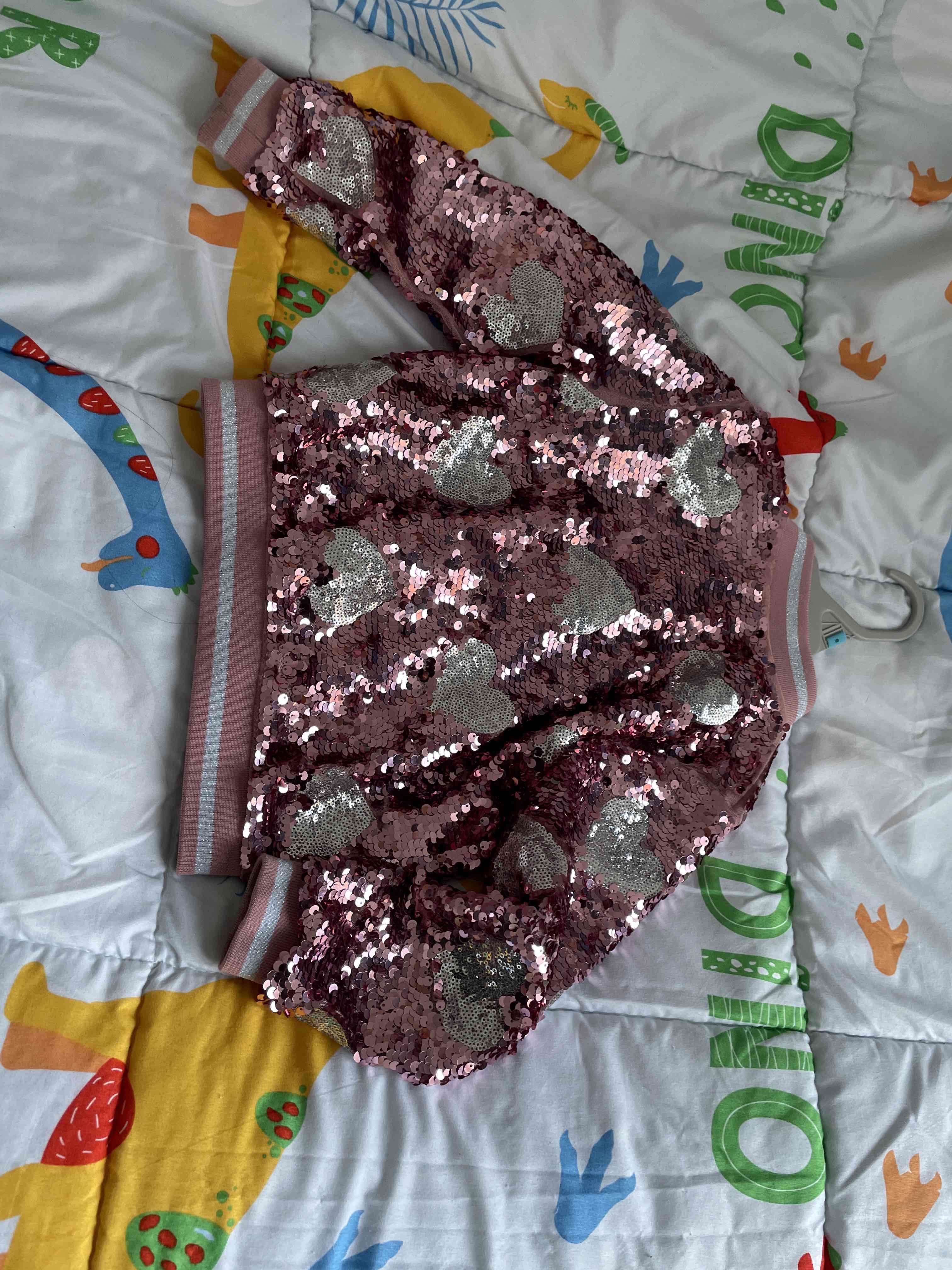 Chaqueta con lentejuelas rosada - miniatura 3