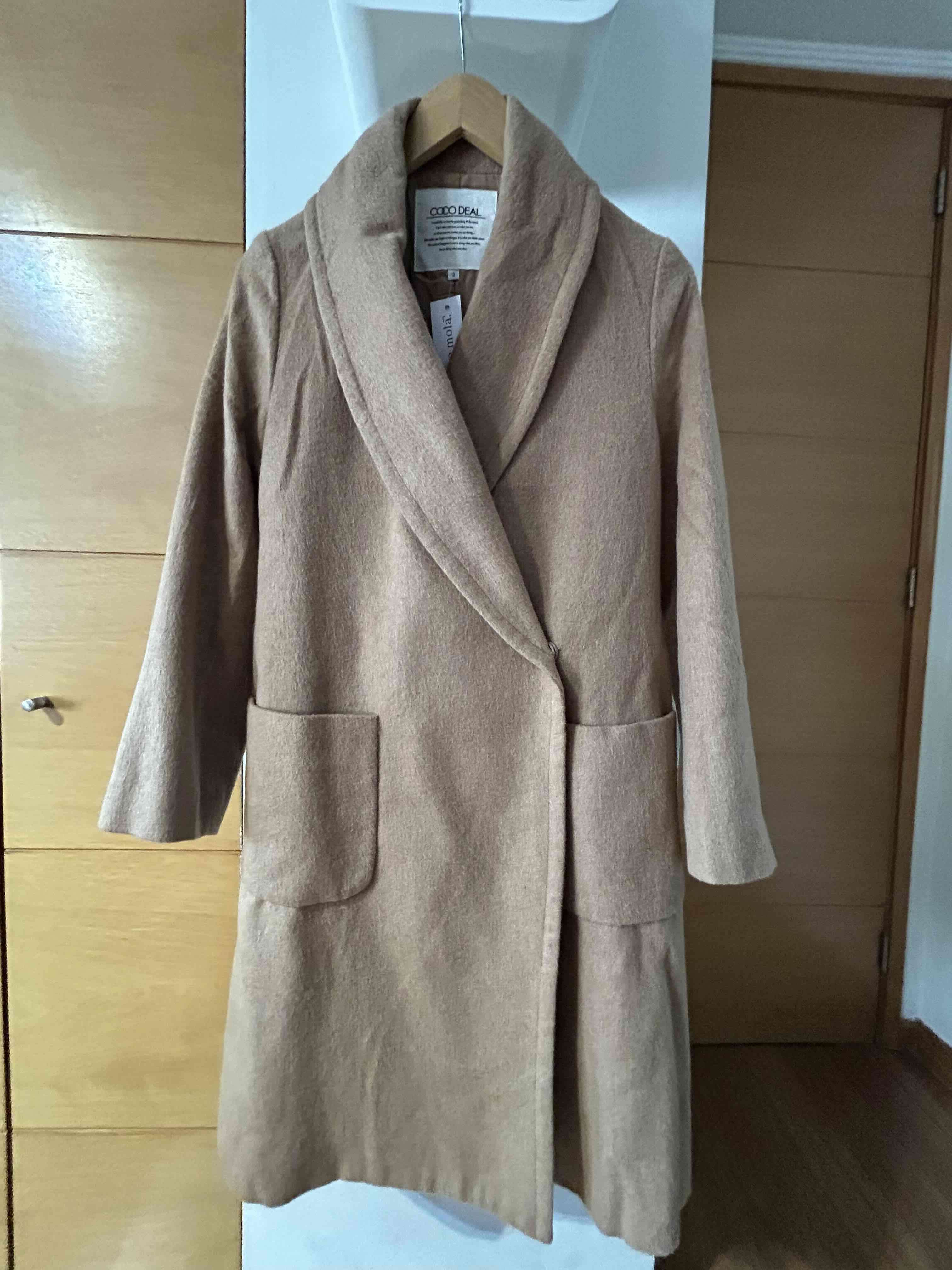 Abrigo café largo para mujer Coco Deal