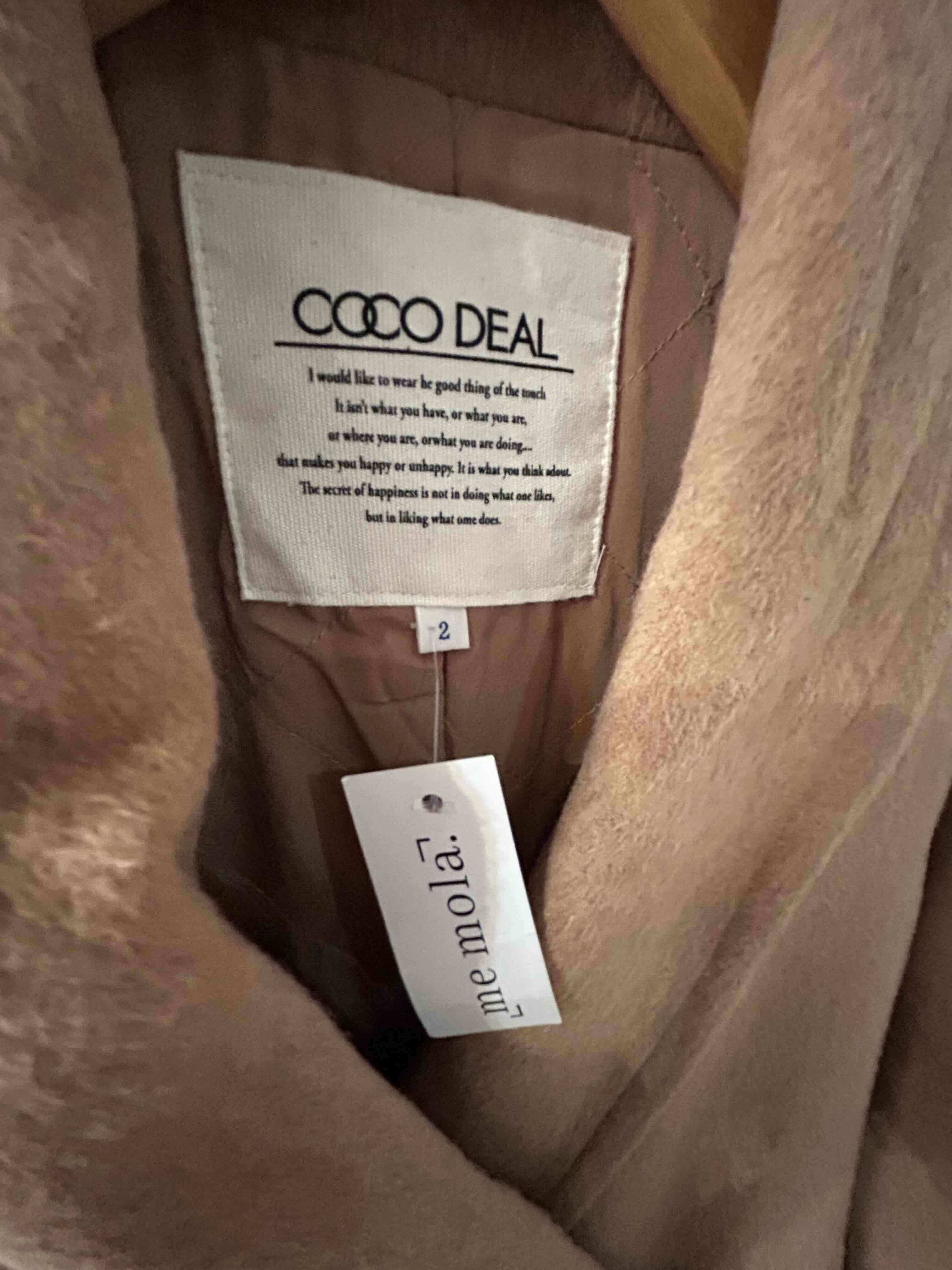 Abrigo café largo para mujer Coco Deal - miniatura 3