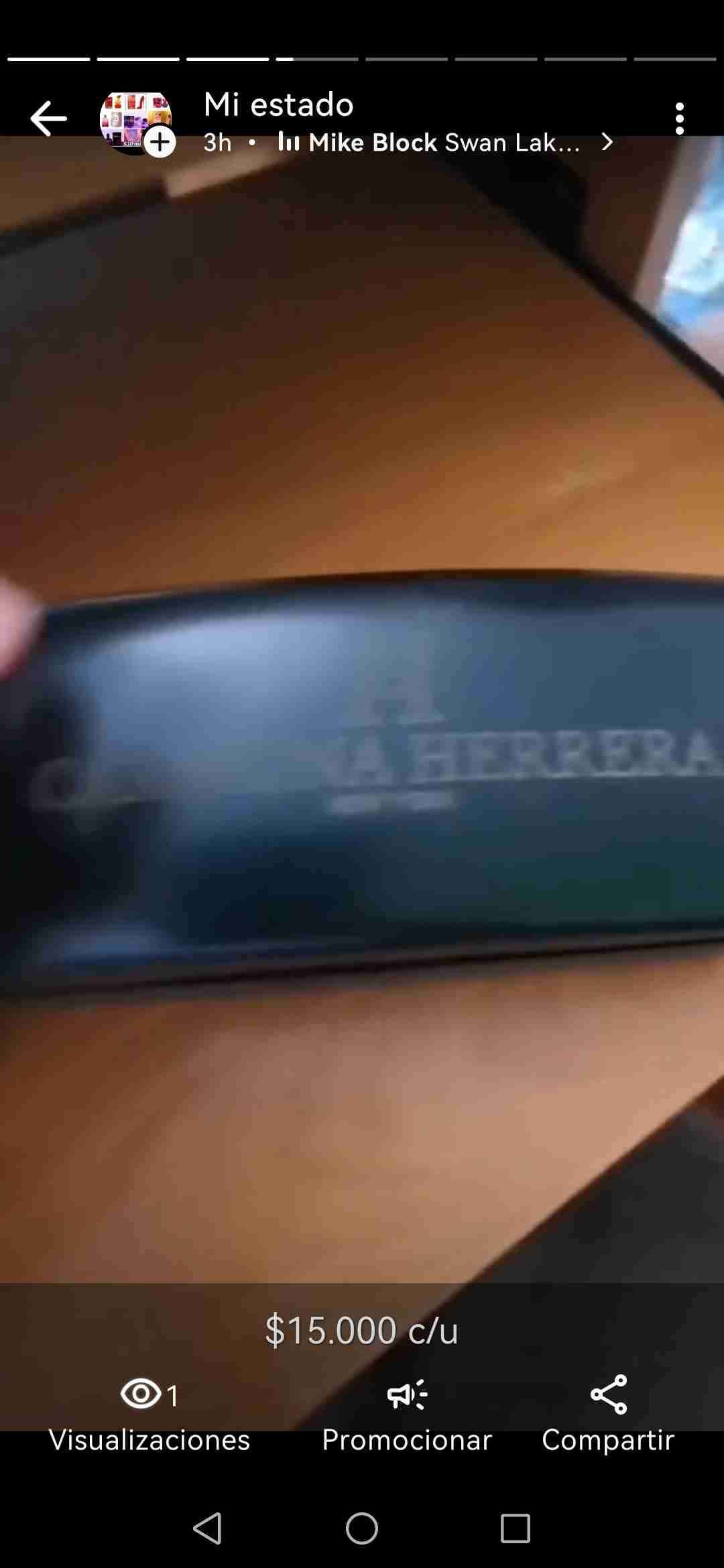 Estuche Carolina Herrera negro