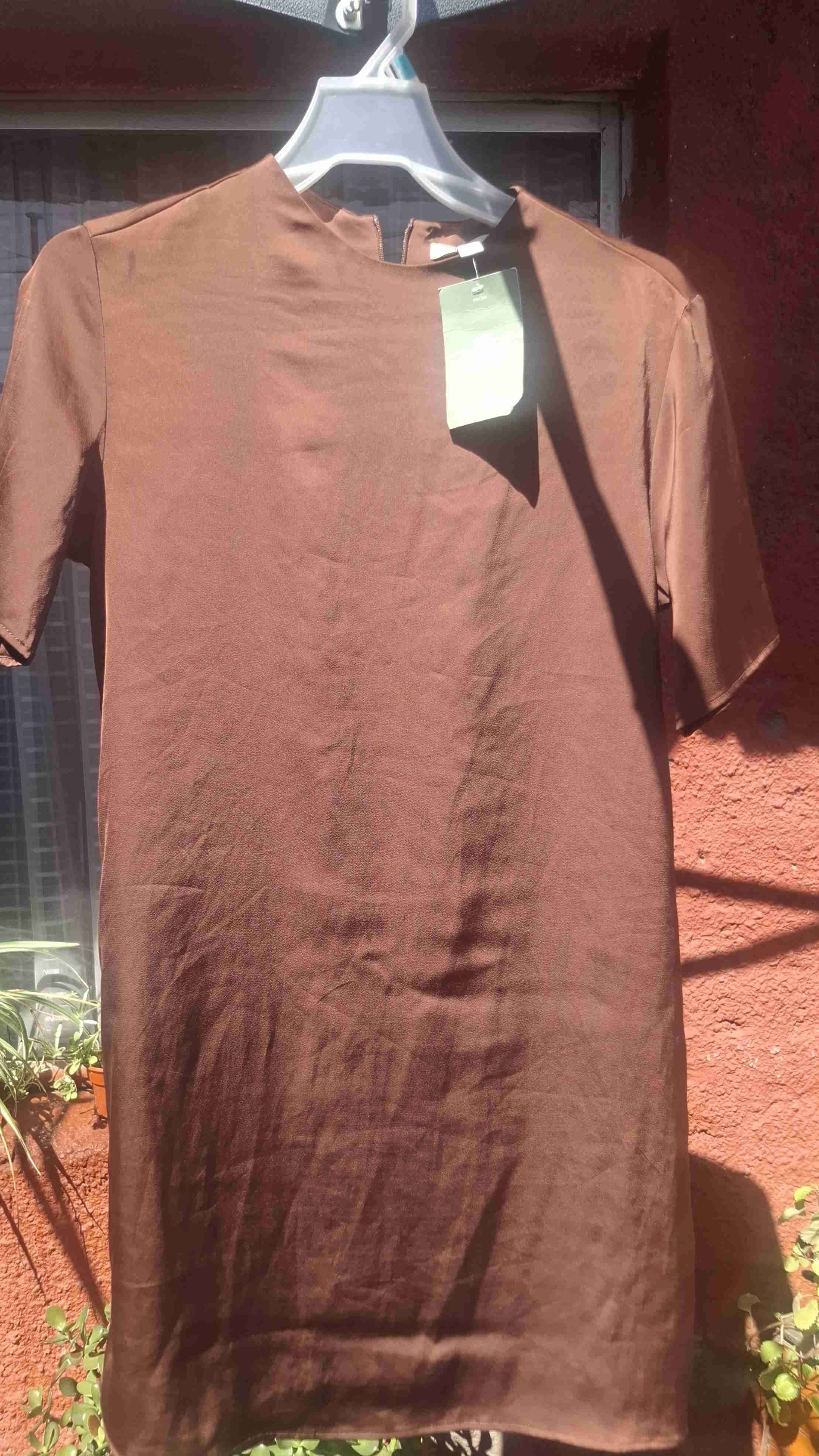 Vestido cafe talla xs nuevo