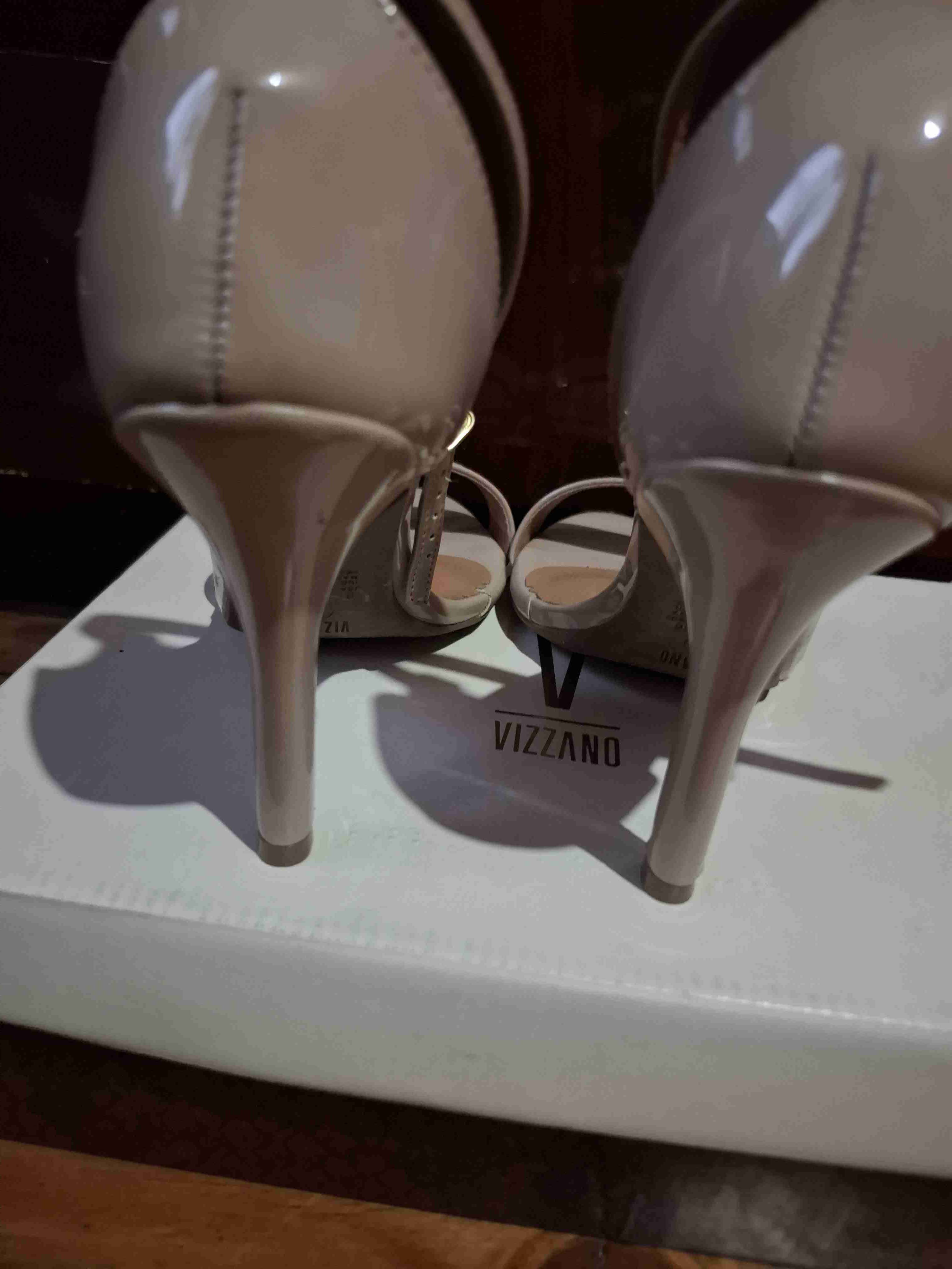 Sandalias de tacón beige talla 38 - miniatura 2