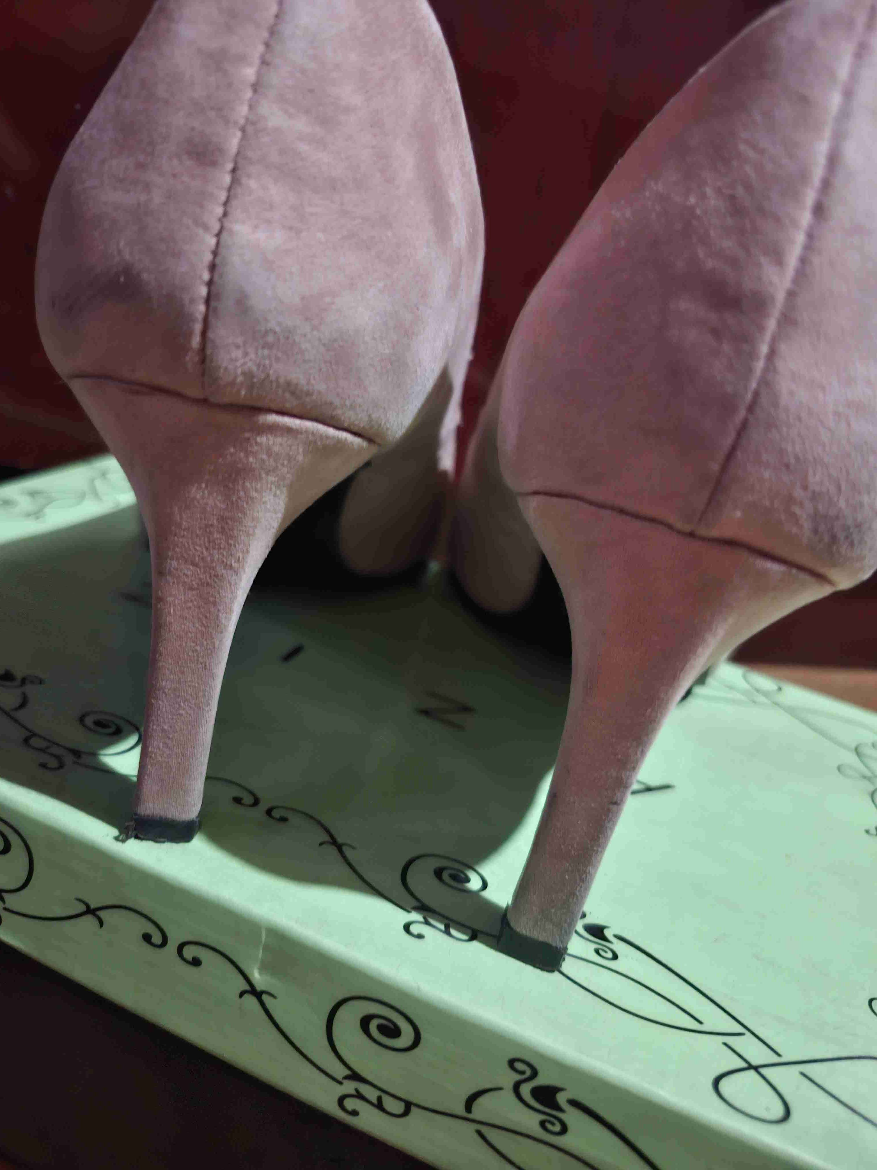 Zapatos de taco alto rosados zara talla 38 - miniatura 2