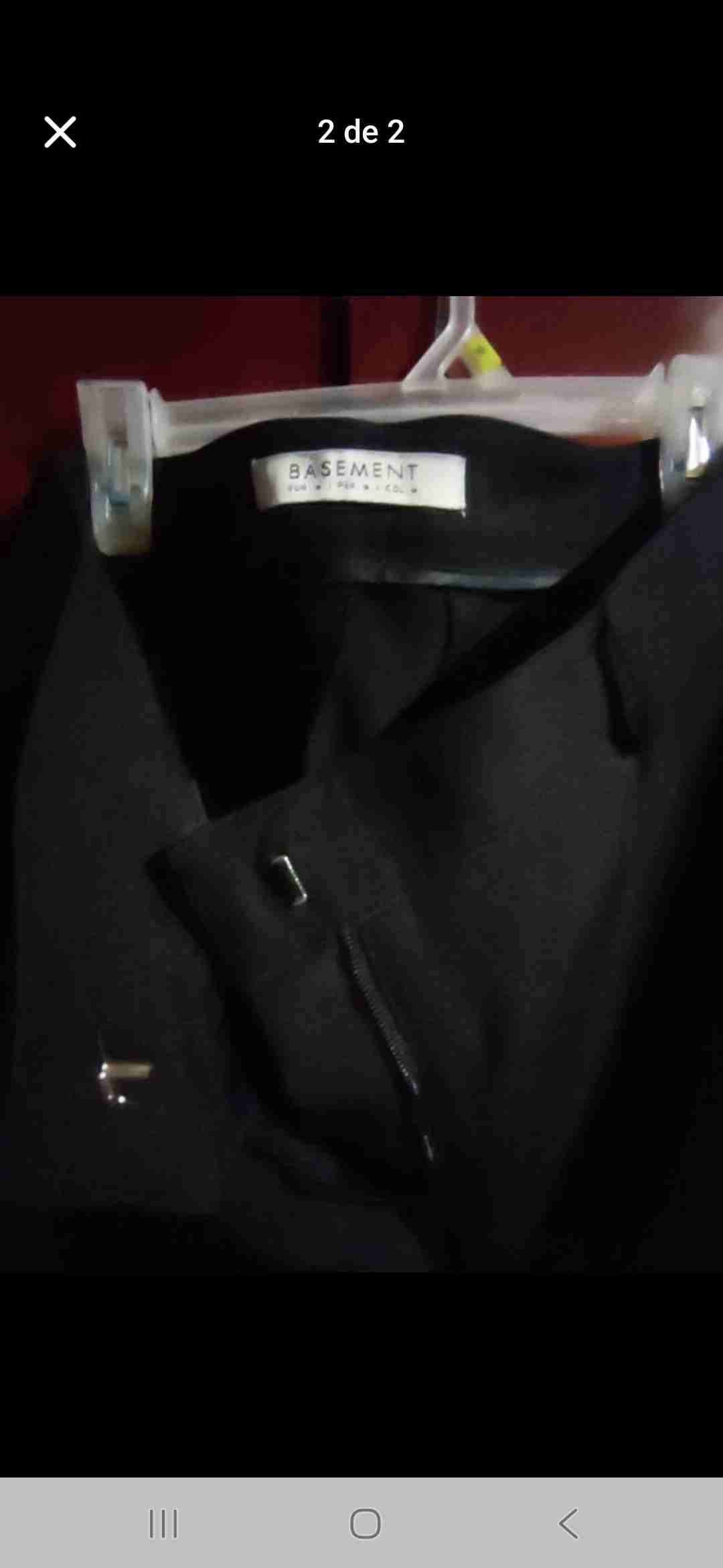 Chaqueta negra Basement talla 40