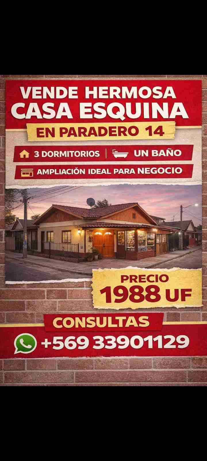 Venta casa esquina 3 dormitorios