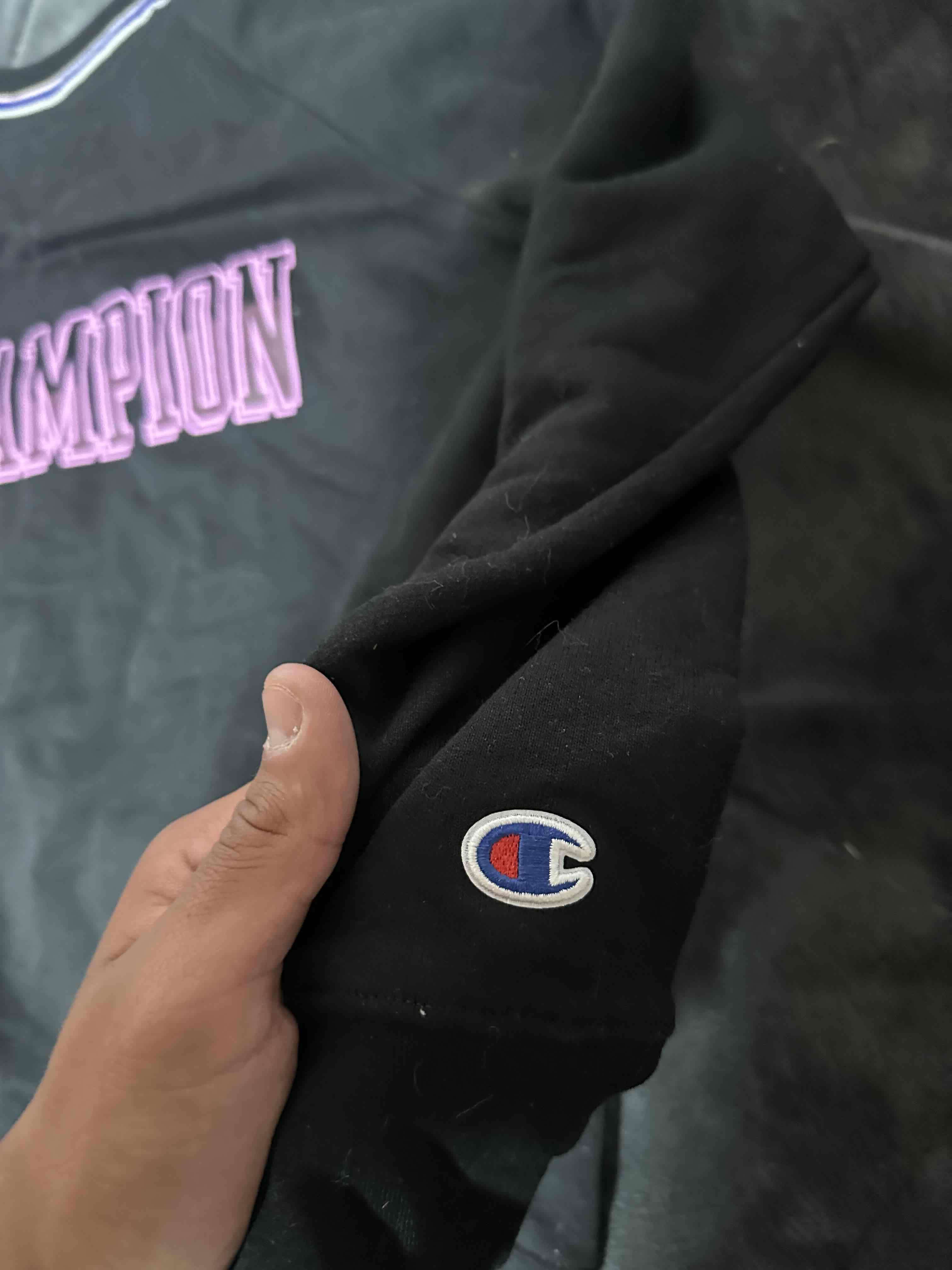 Polerón negro Champion - miniatura 3