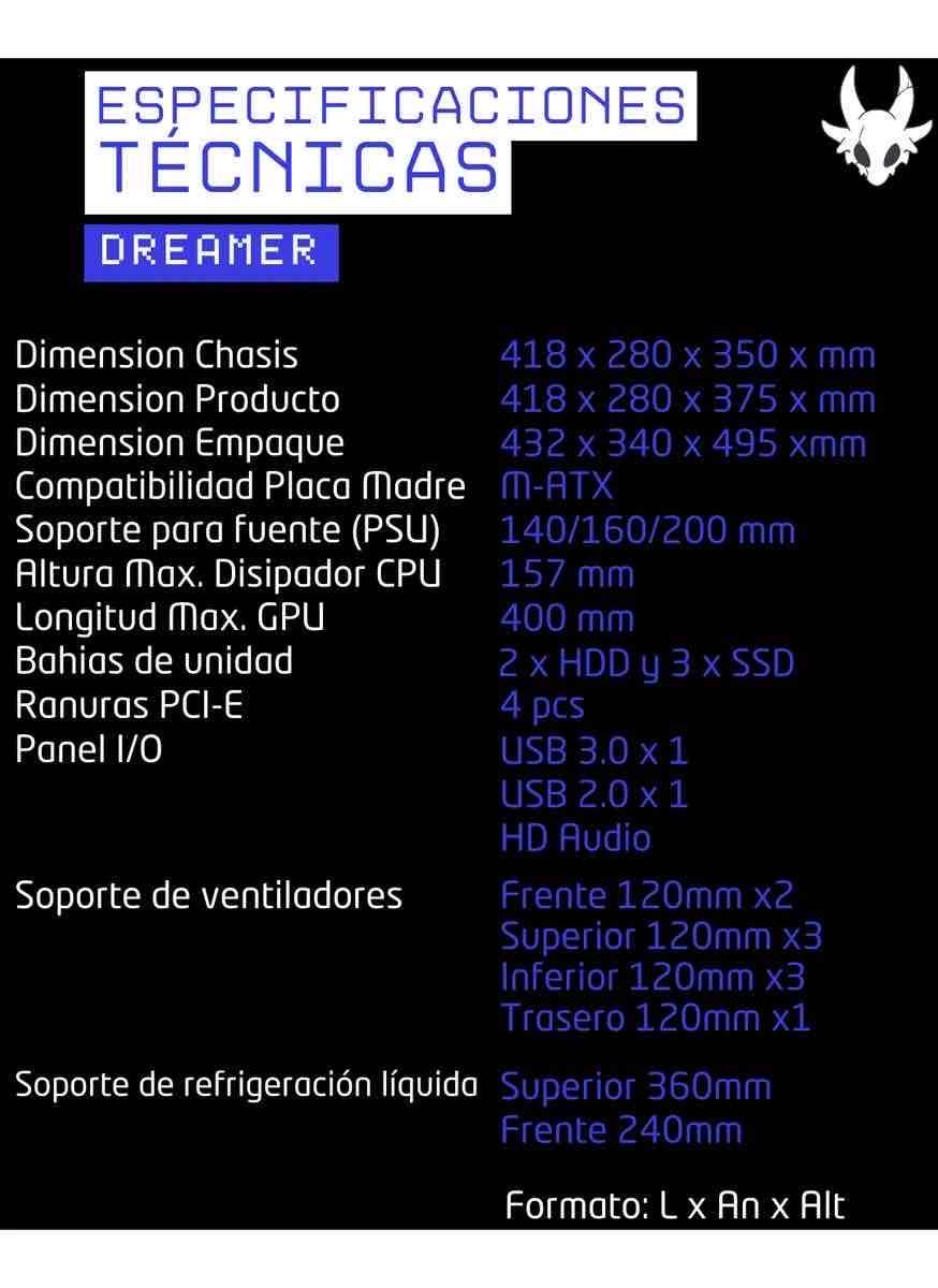 Gabinete M-ATX tipo pecera vidrio templado - miniatura 4