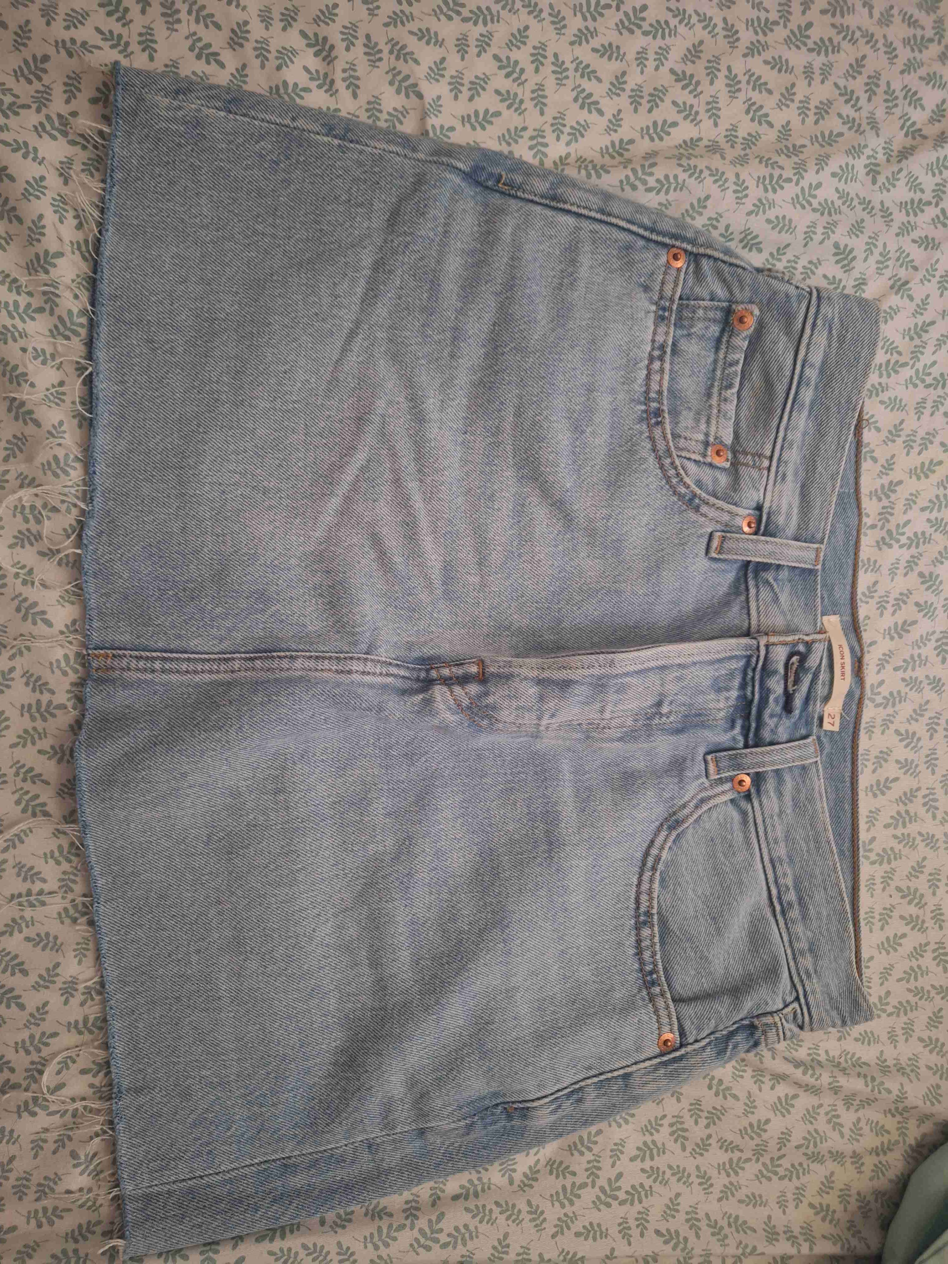 Falda de mezclilla azul claro