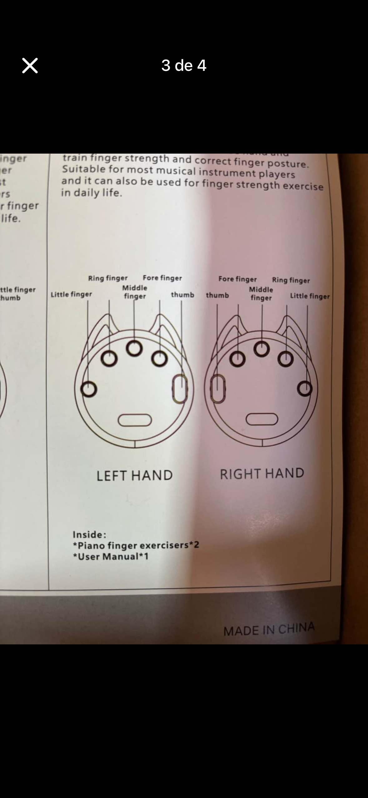 Fortalecedor de dedos para piano — Marca Tunwin - miniatura 3