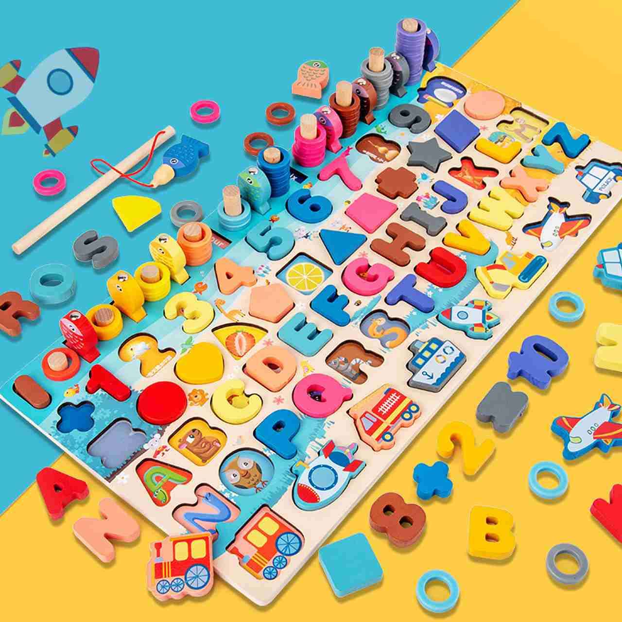 Rompecabezas didáctico de madera