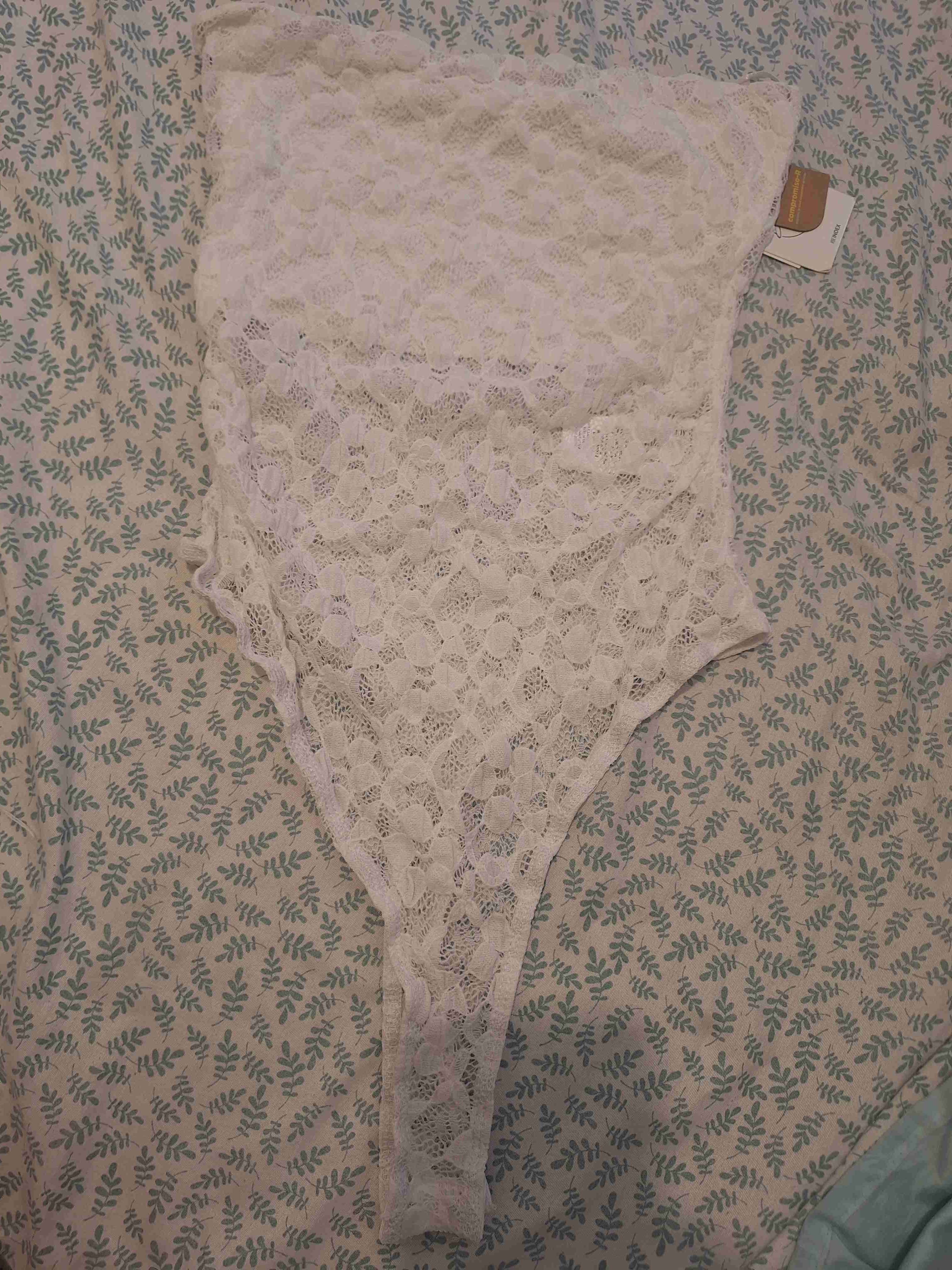 Body negro y boda blanco de encaje - miniatura 2